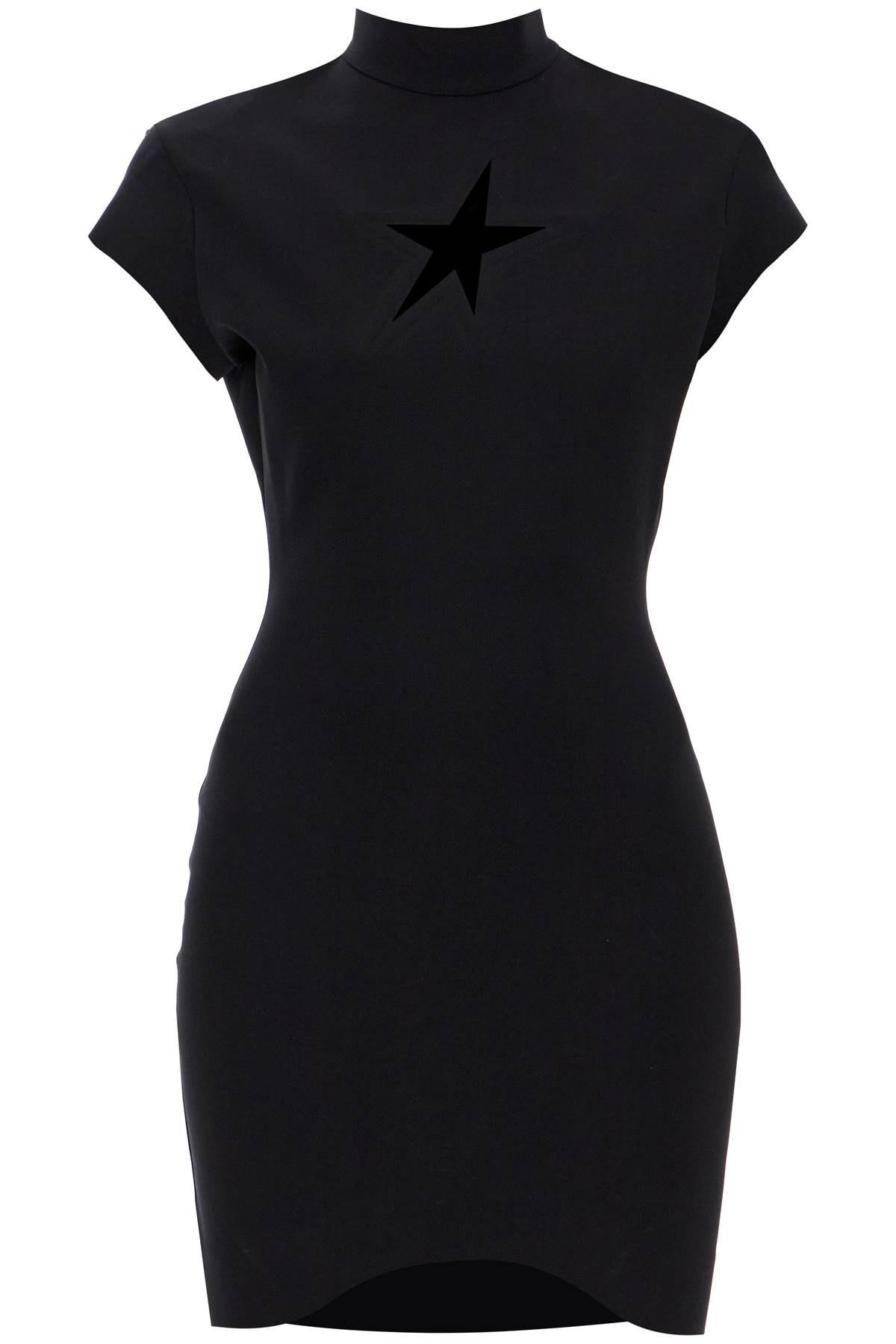 Shop Mugler Star Mini Dress In Black (black)