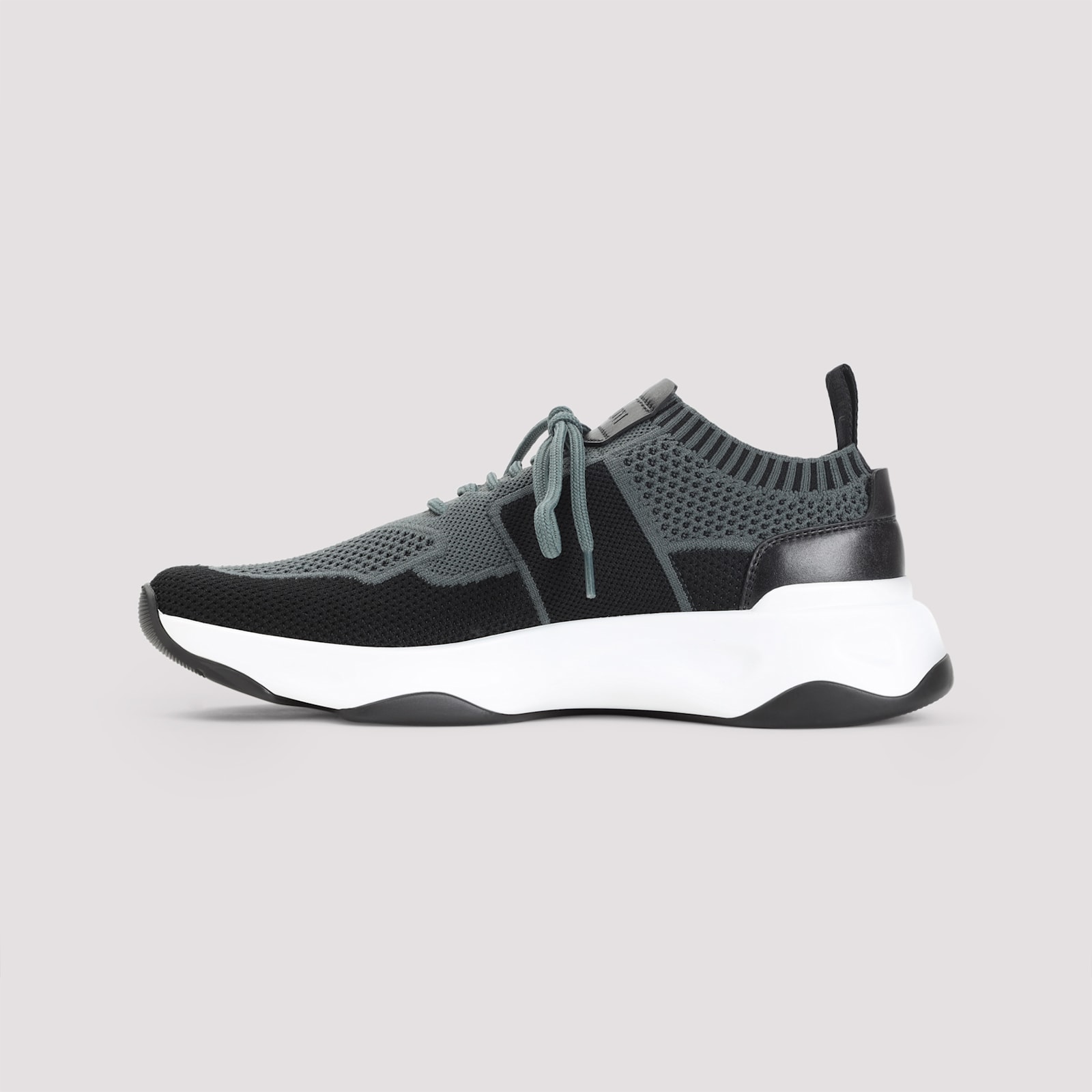 Berluti Breathable Textile And Leather Sneakers With Sole In Black