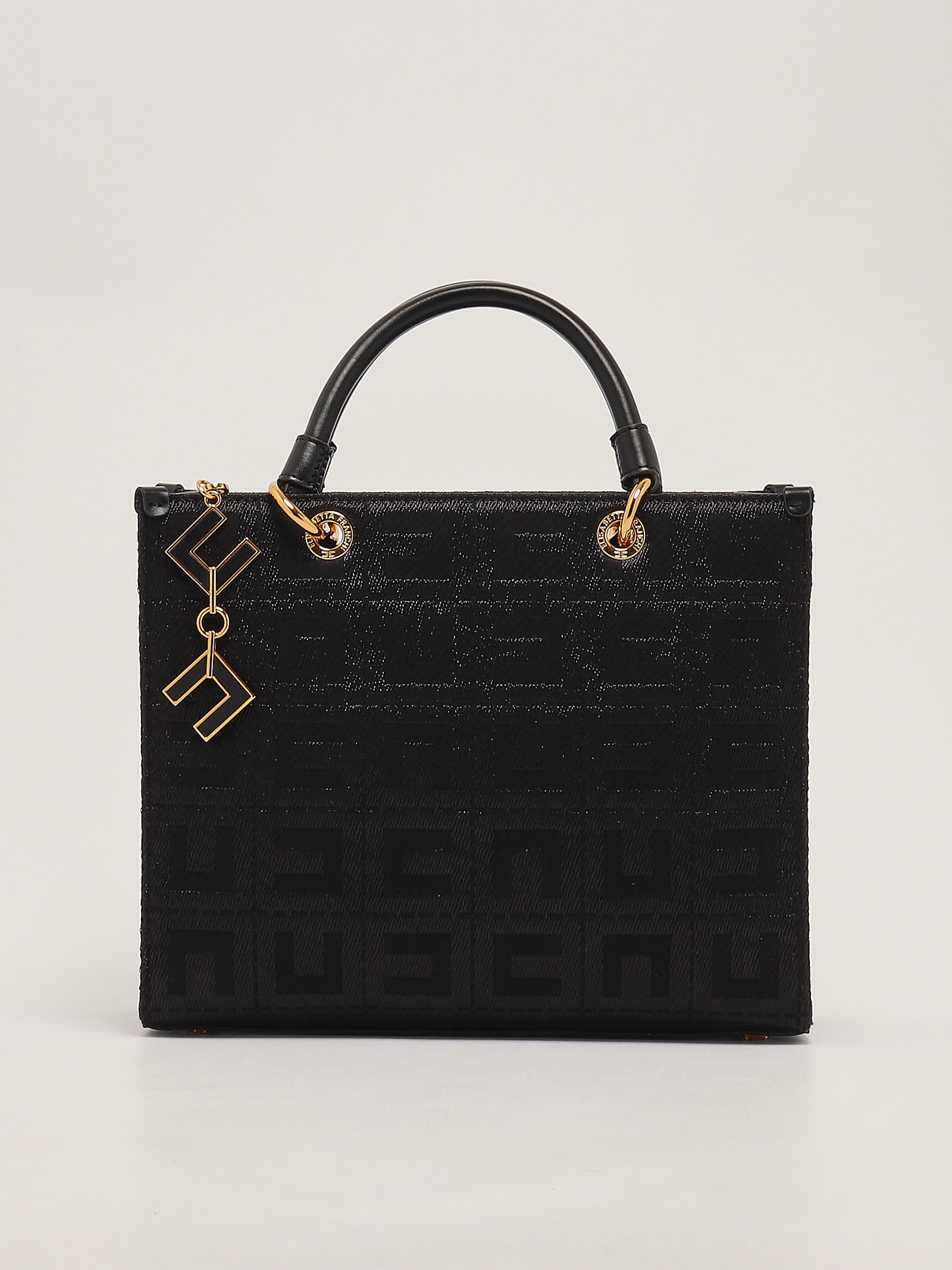 Elisabetta Franchi Viscose Tote In Black