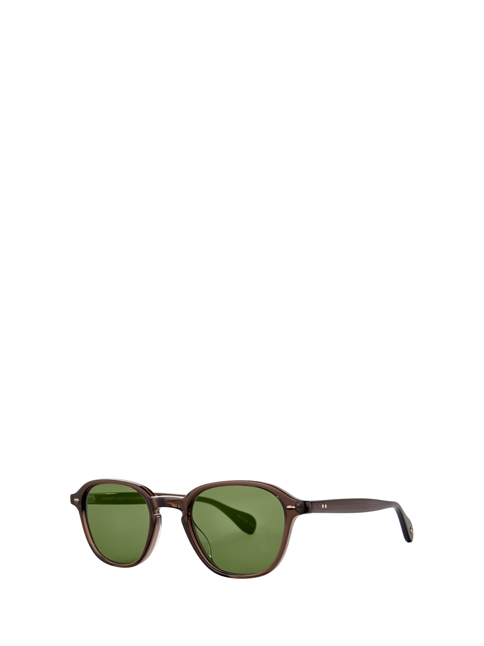 Shop Garrett Leight Gilbert Sun Espresso/pure Green Sunglasses