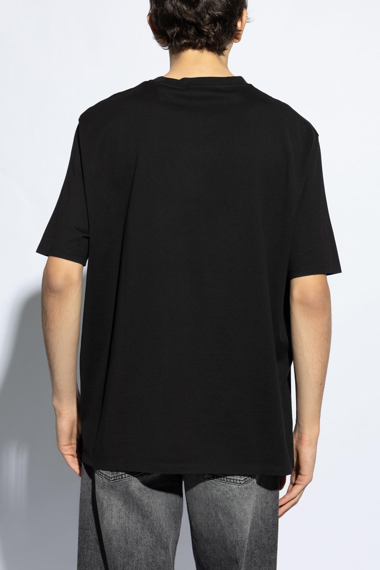 Shop Lanvin T-shirt With Logo In Black