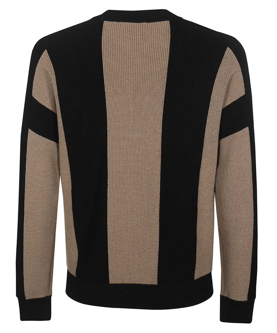 Shop Emporio Armani Long Sleeve Crew-neck Sweater In Black