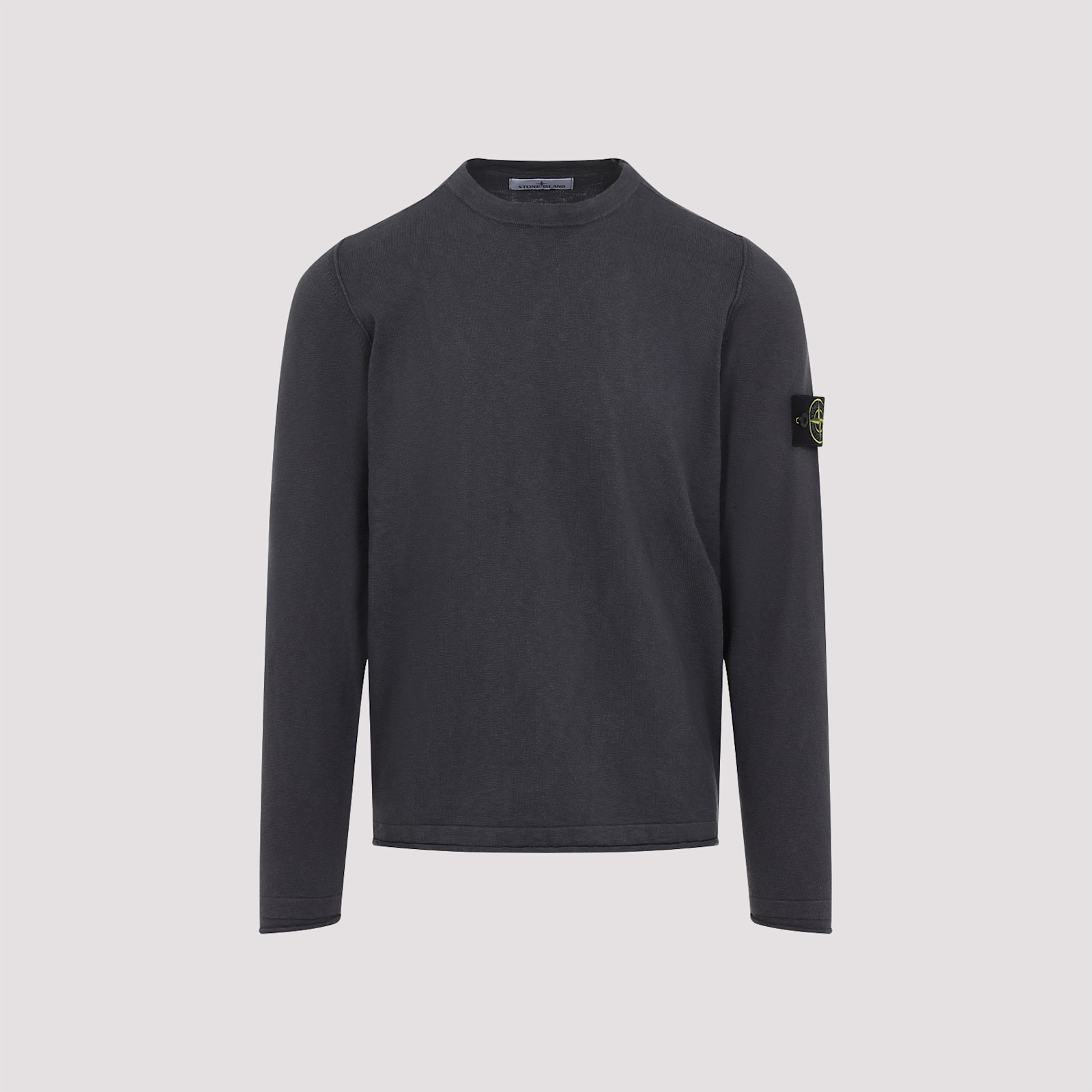 Shop Stone Island Crew Neck Pullover In Charcoal