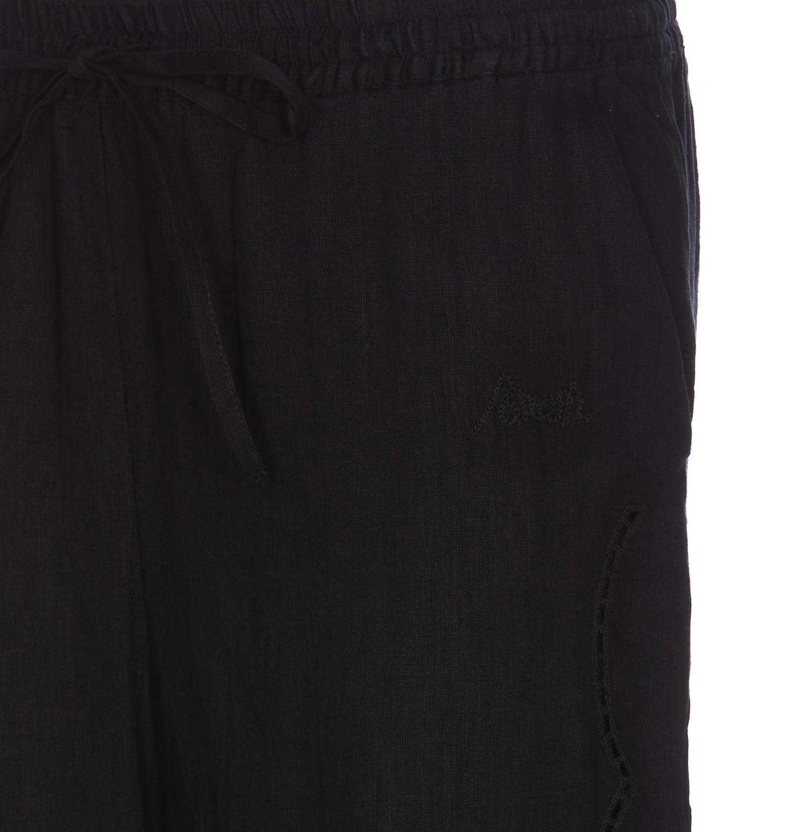 Shop P.a.r.o.s.h Beach Pants In Black