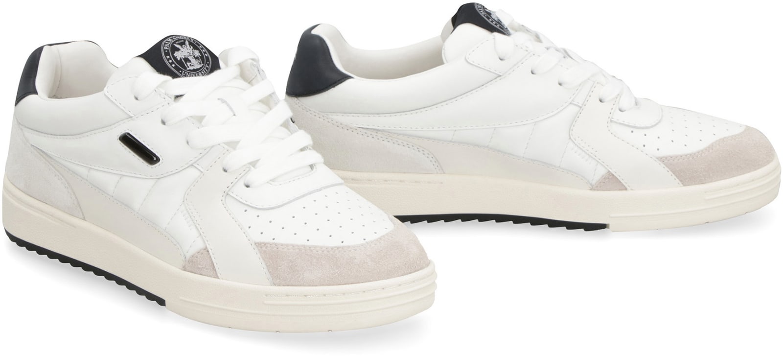 Shop Palm Angels University Low-top Sneakers In White
