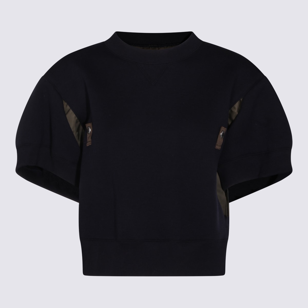 Sacai Dark Blue Cotton Sweatshirt
