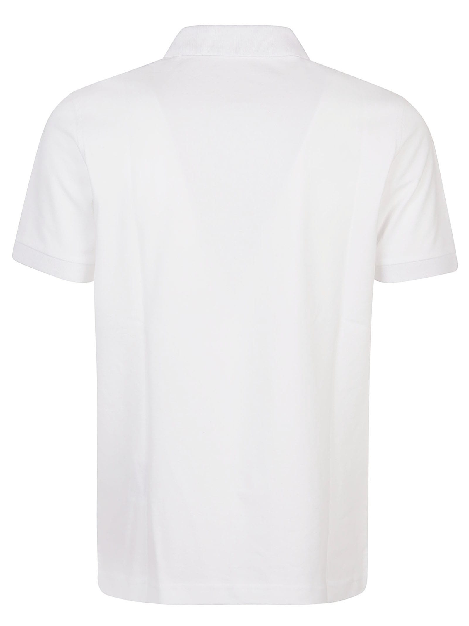 Shop Fay Piquet Polo Shirt In Bianco