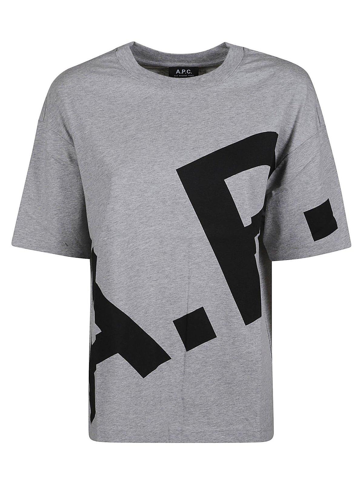 Shop Apc Lisandre Crewneck T-shirt In Grey