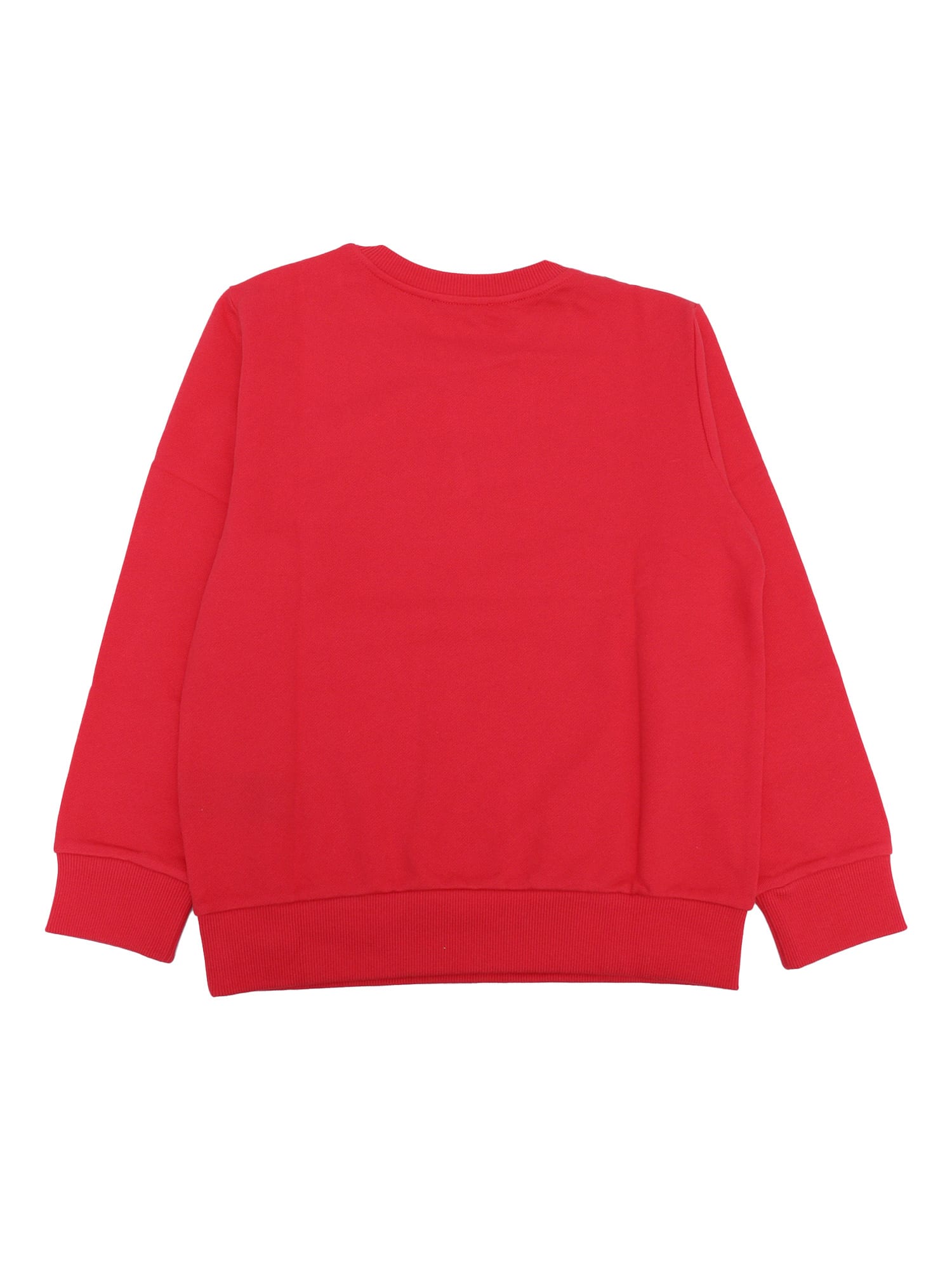 Balmain Logo Cotton Jersey Sweatshirt In Red