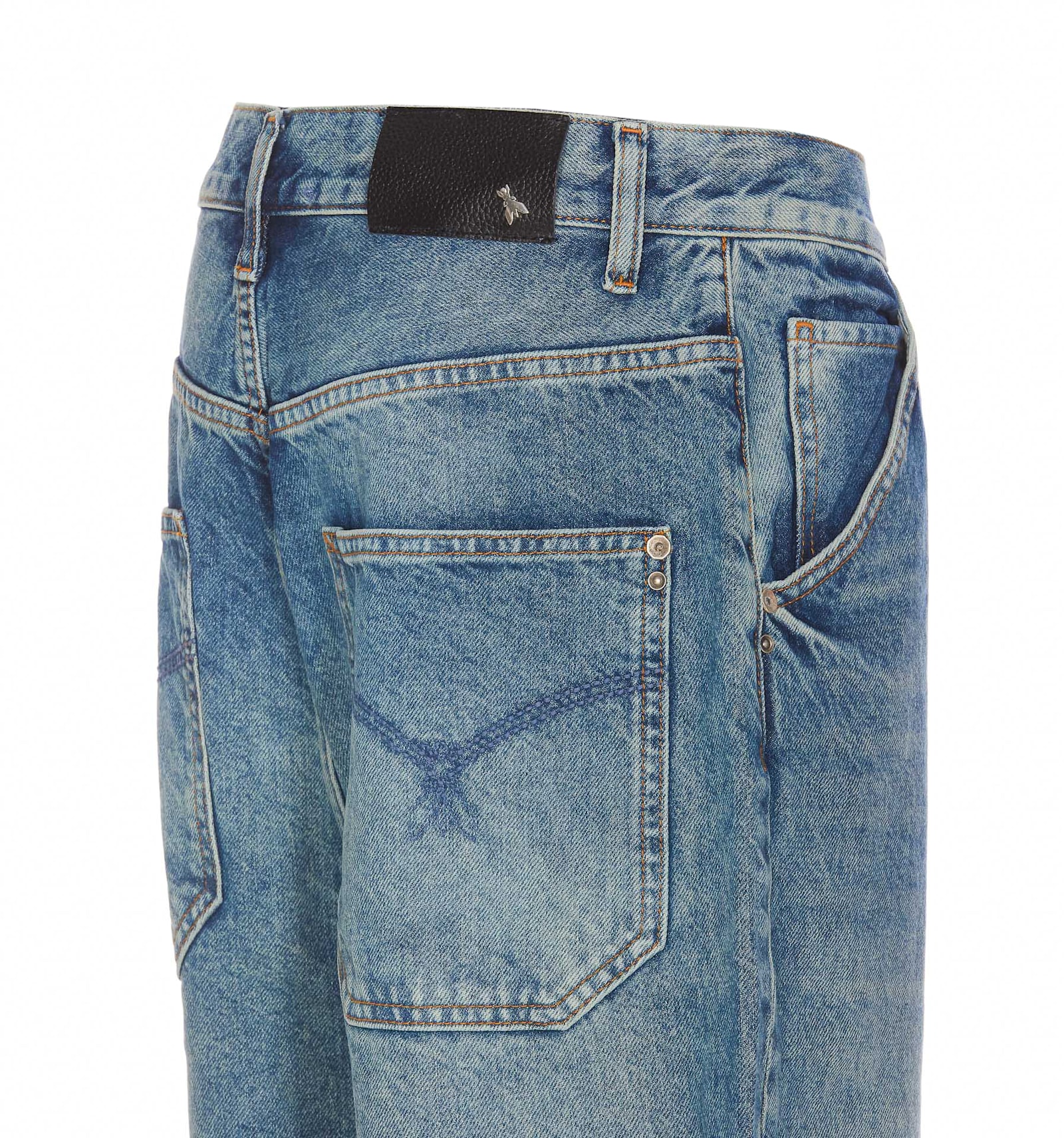 Shop Patrizia Pepe Denim Wide Jeans In Blue