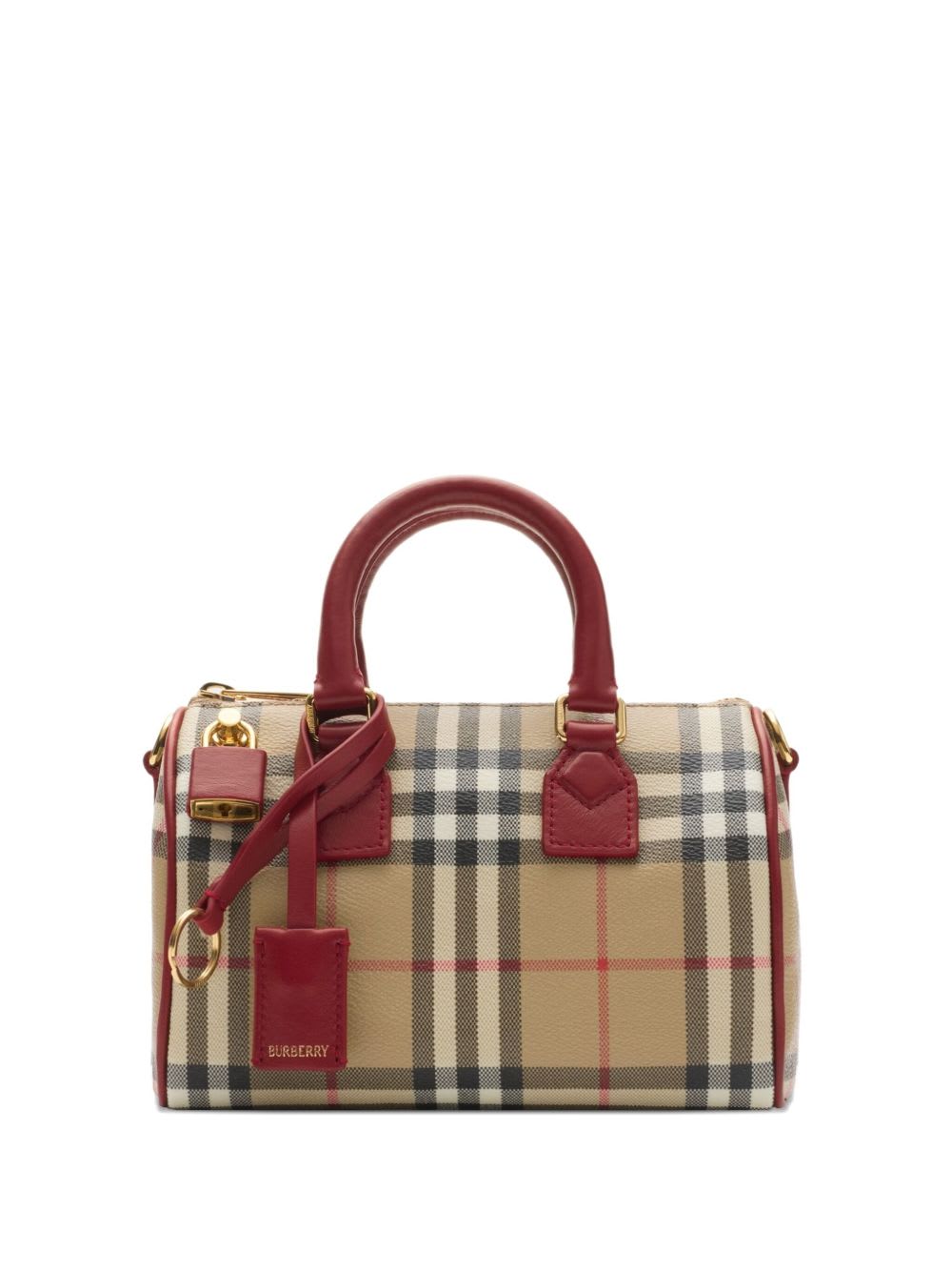 Burberry Bowling Mini Bag In Red