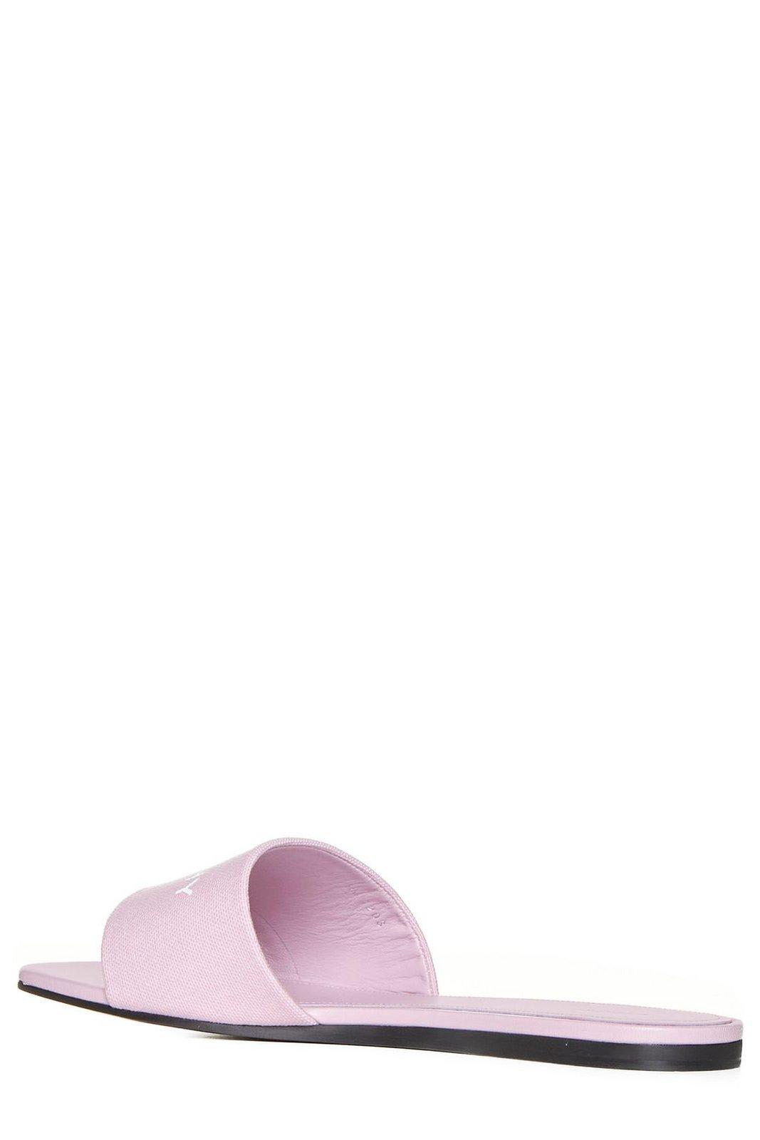 Shop Givenchy Logo Printed Slides In Pink