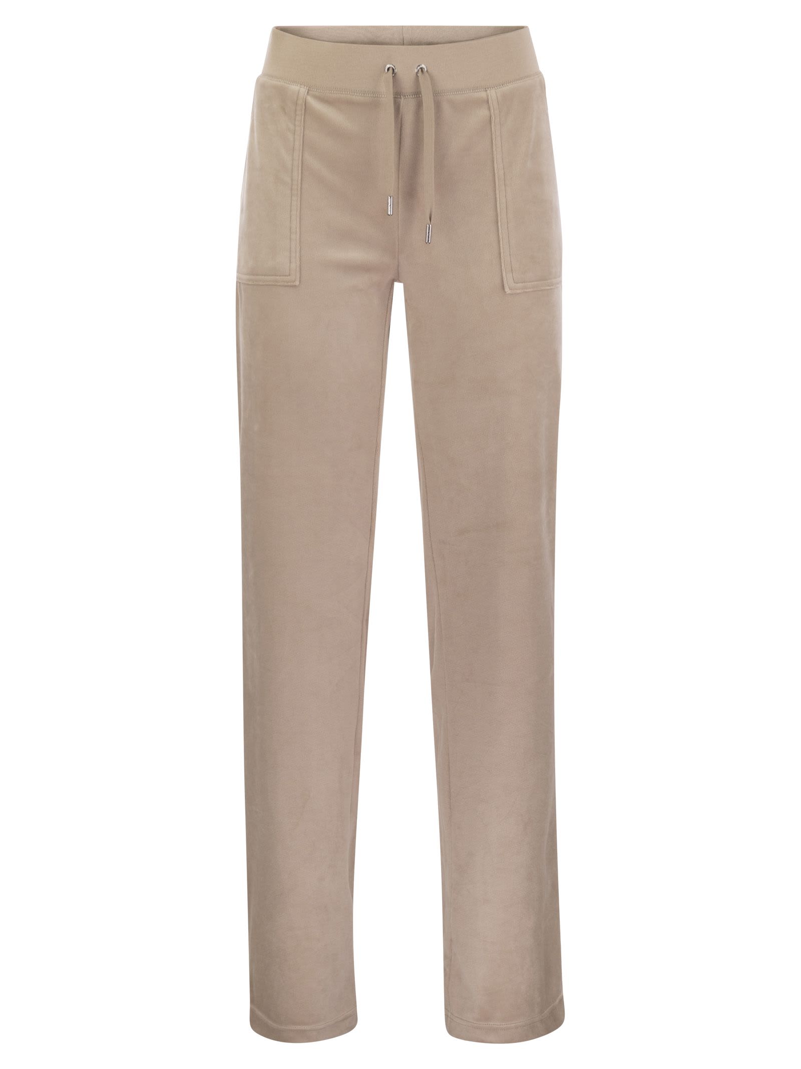 Trousers With Velour Pockets