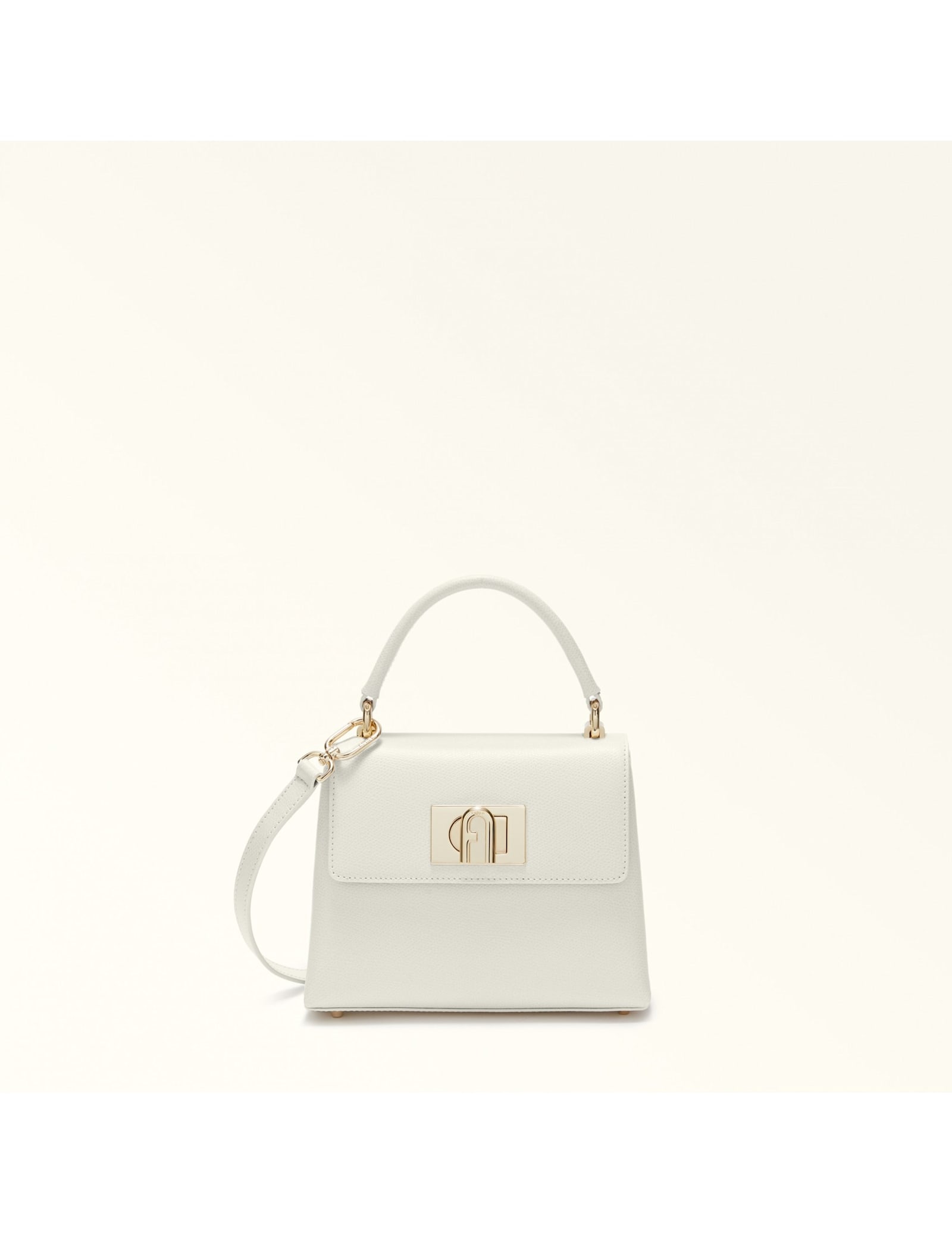 Furla 1927 Mini Top Handle In Leather Color Cream