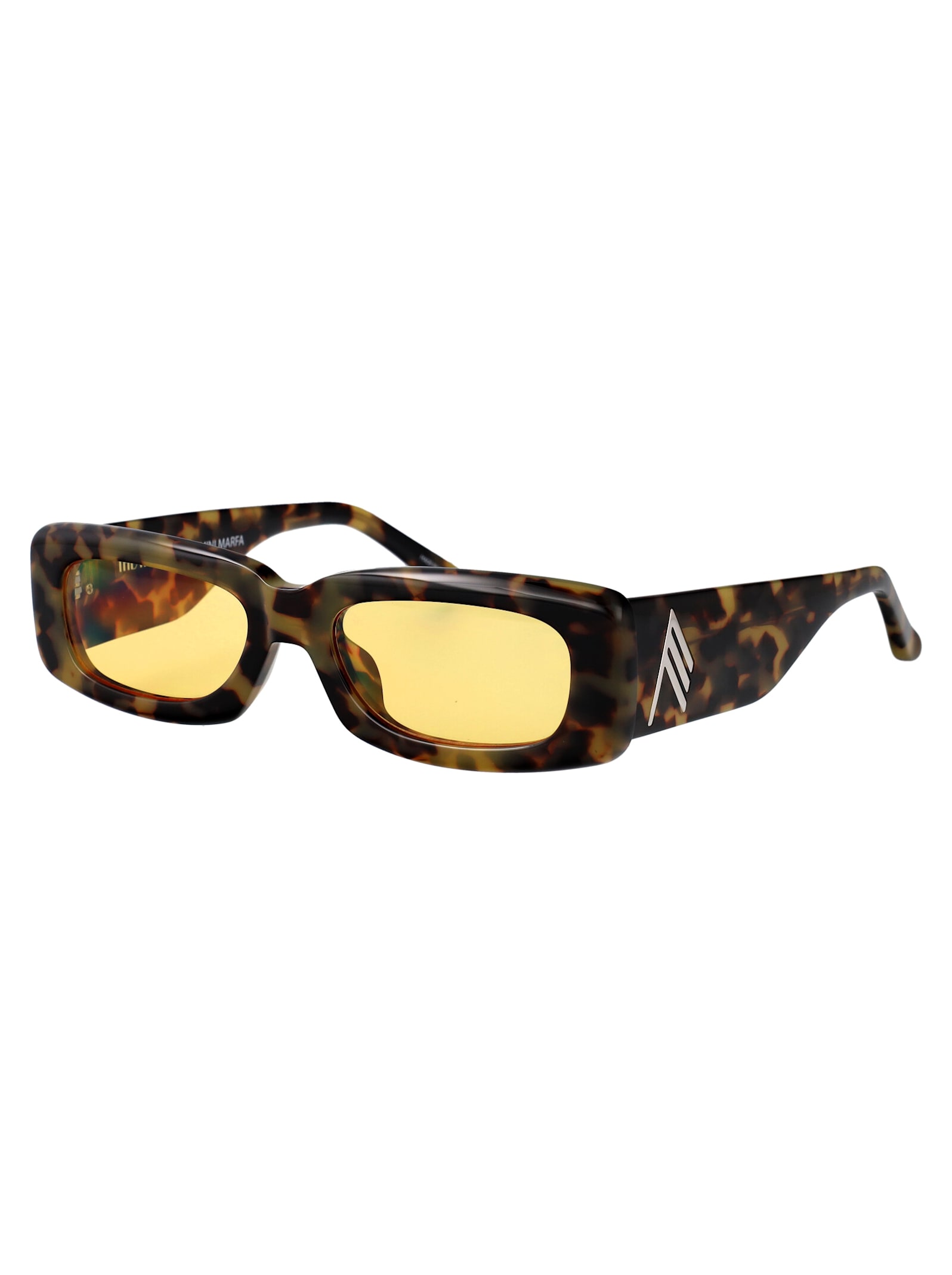 Attico Blake Sunglasses In T-shell/silver/yellow