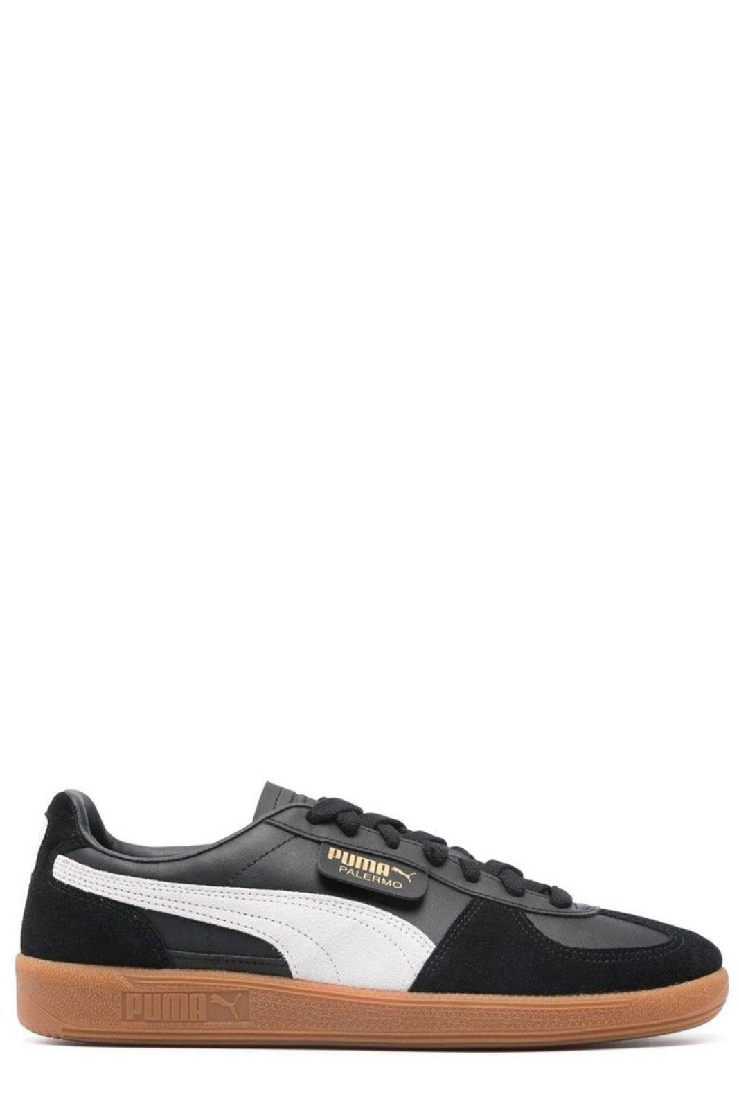 Shop Puma Palermo Lace-up Sneakers In Black