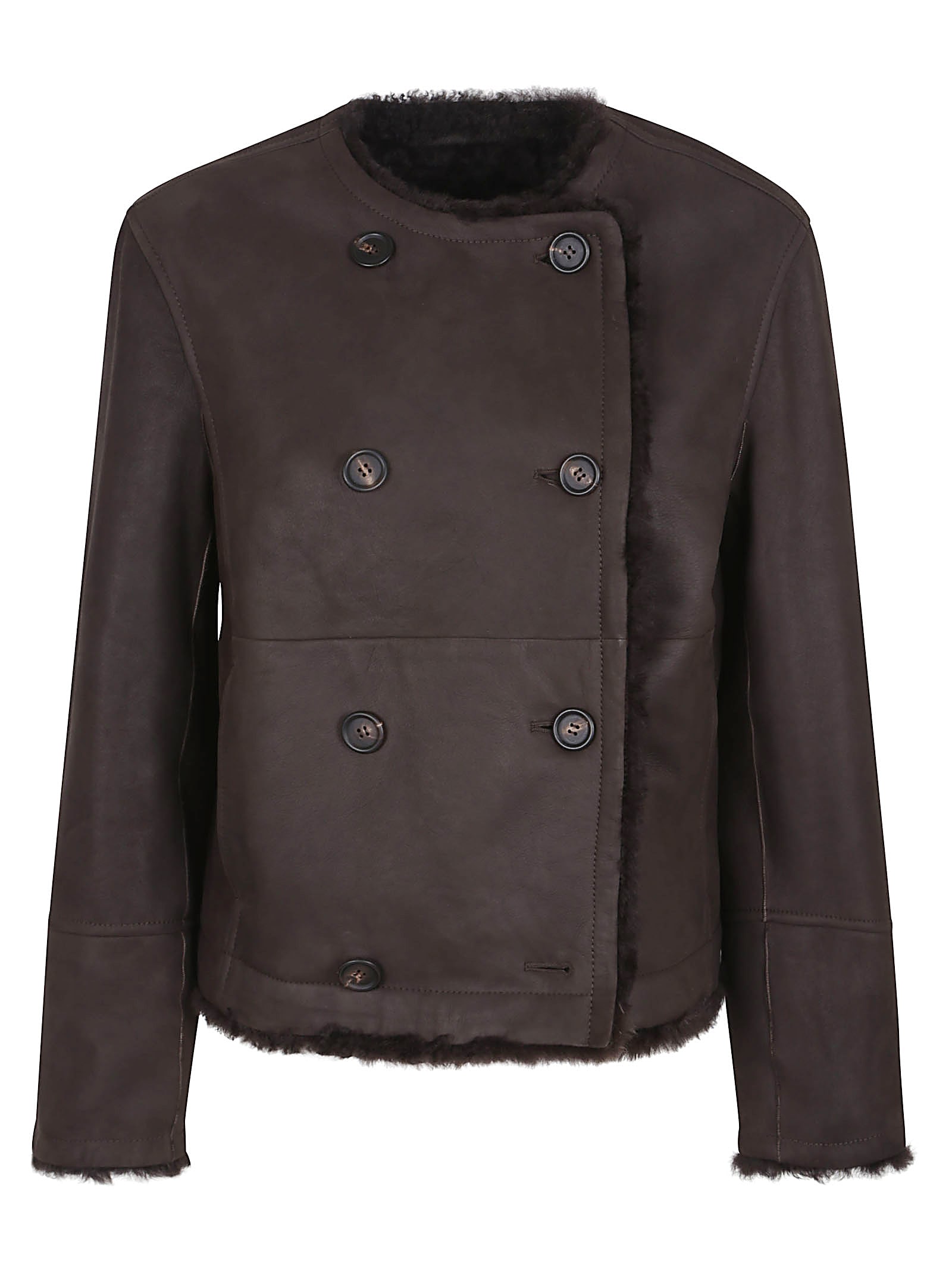 Brunello Cucinelli Fur Jacket In Brown