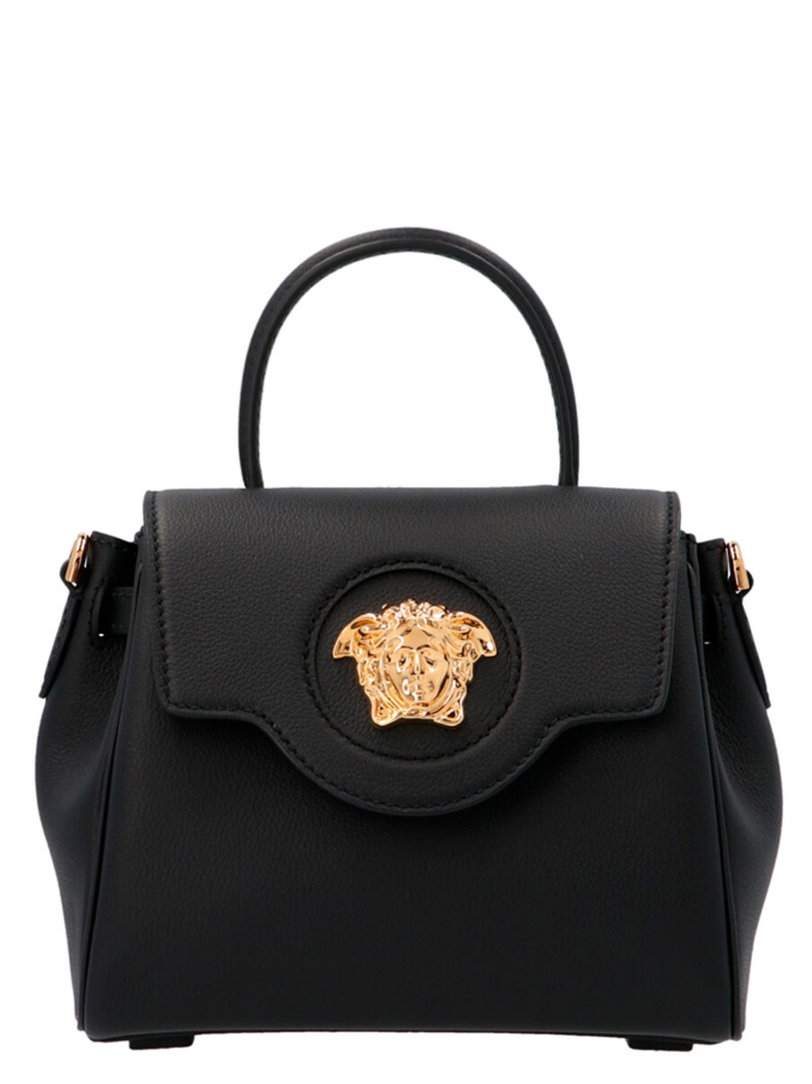 Shop Versace Medusa Handbag In Black
