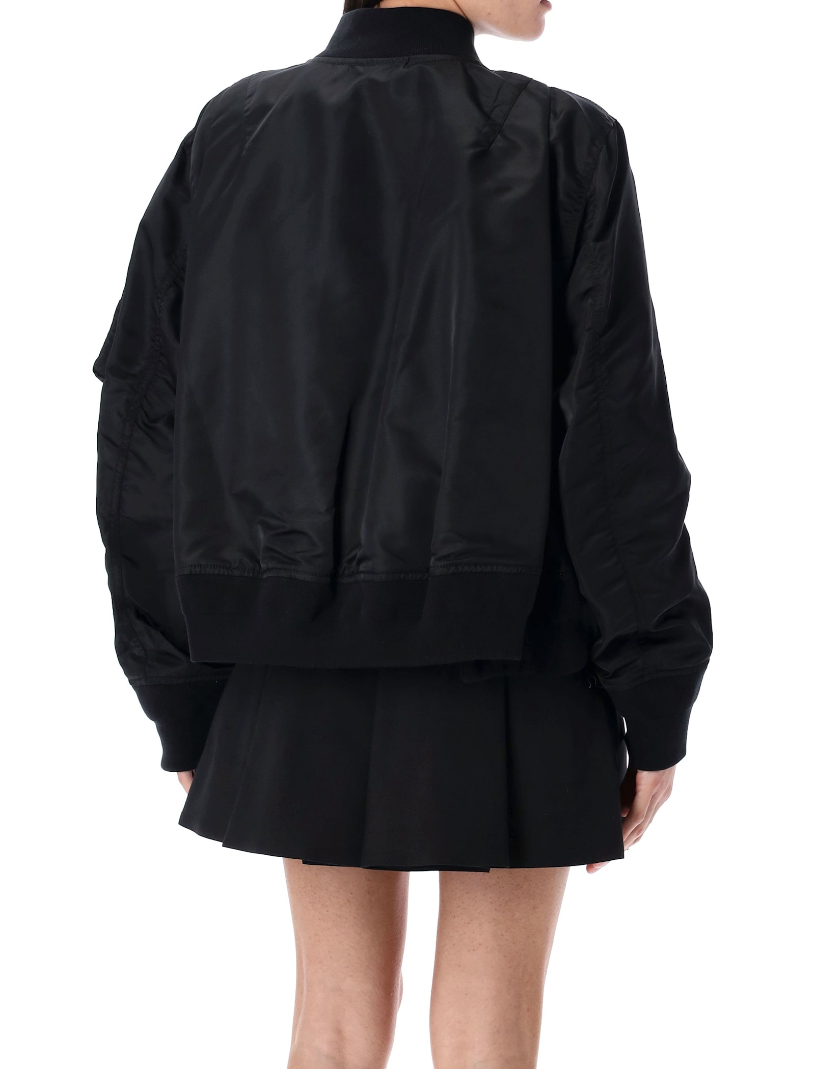 Sacai Women's Nylon Twill Blouson In Black