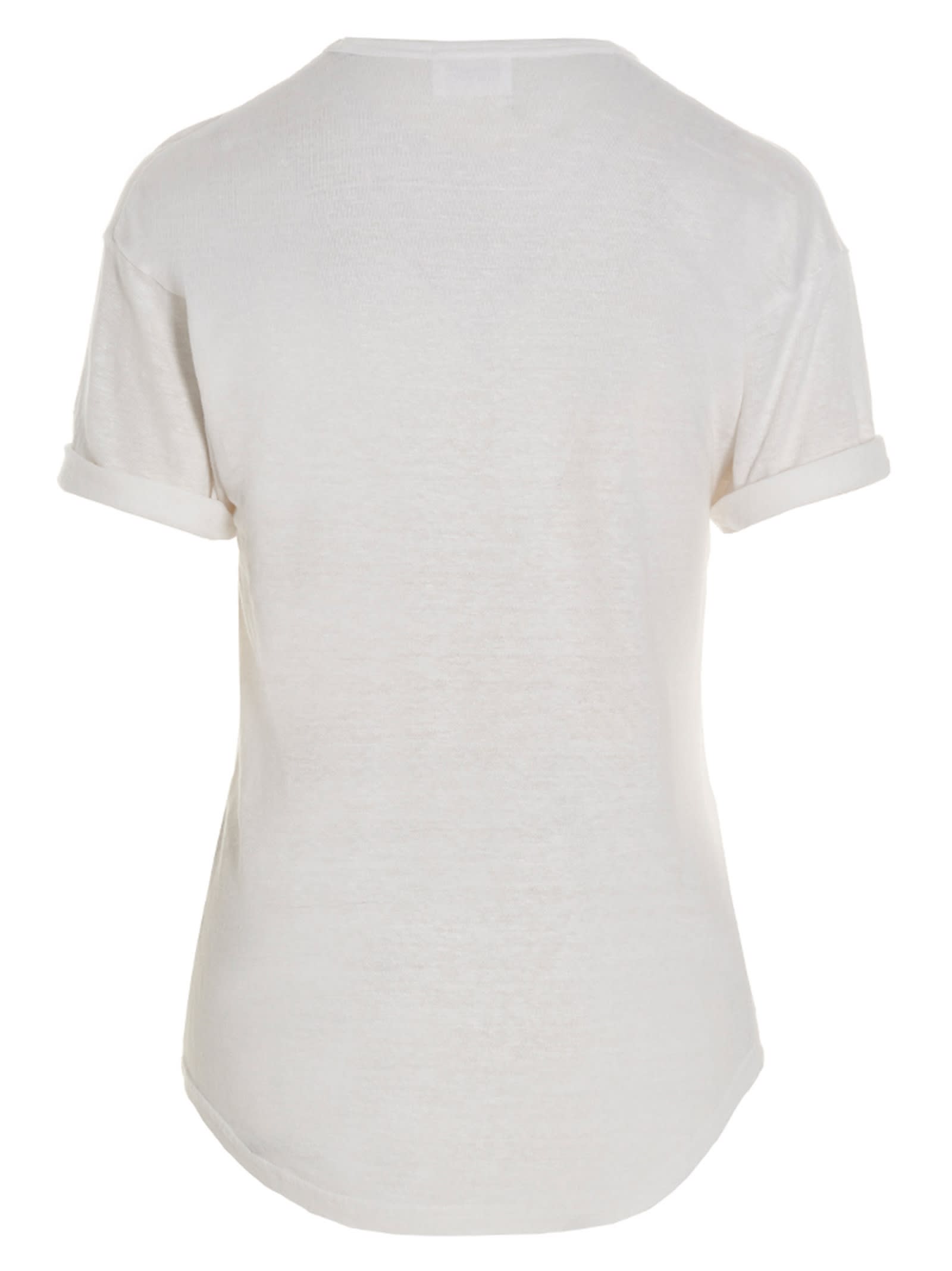 Shop Marant Etoile Koldi T-shirt In White/black