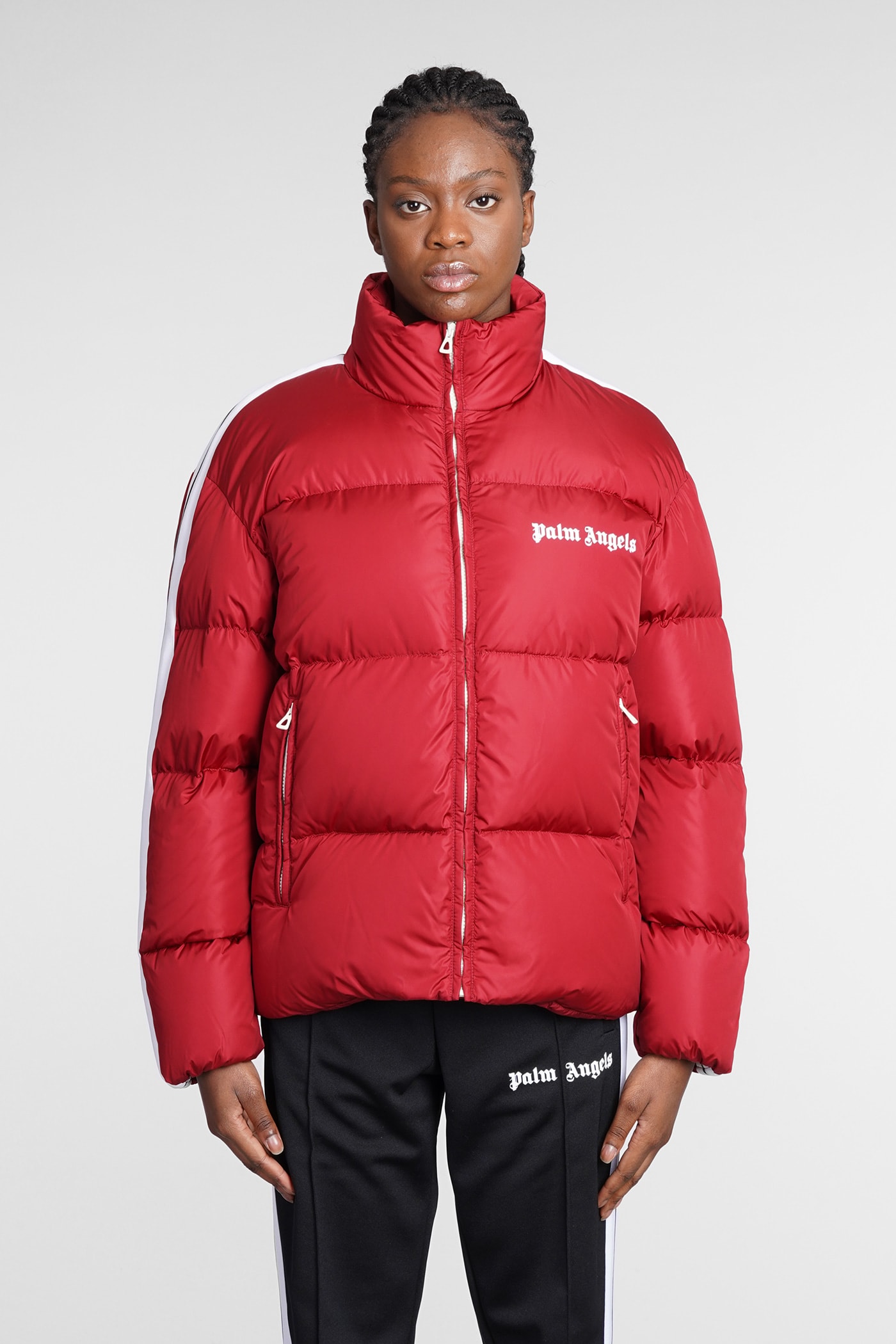 Palm Angels Puffer In Red Polyester