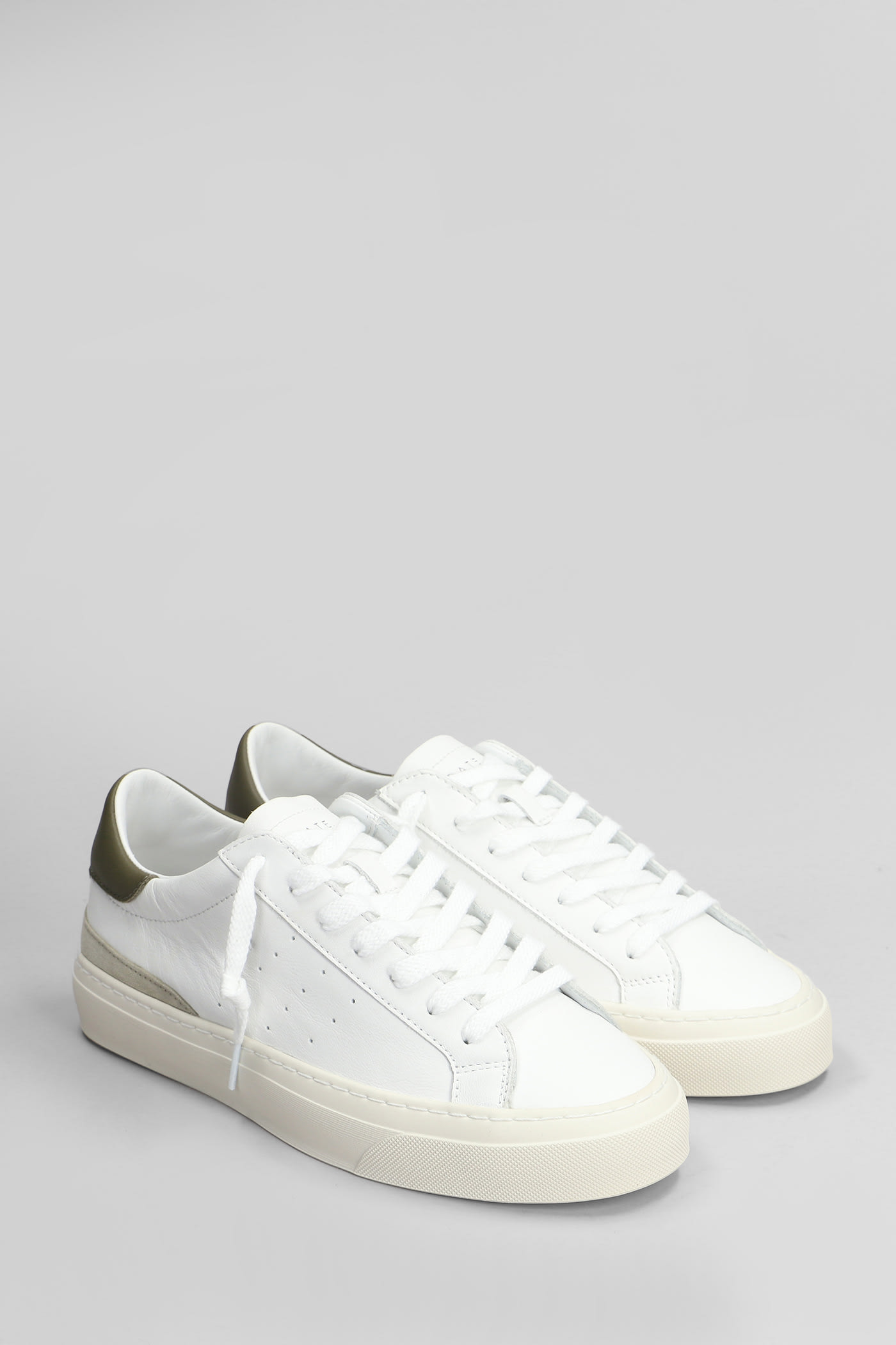 Shop Date Sonica Sneakers In White Leather