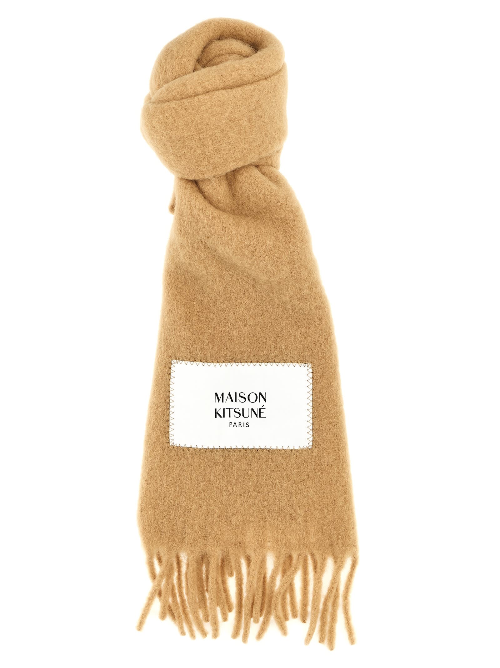 Maison Kitsuné Logo Label Scarf