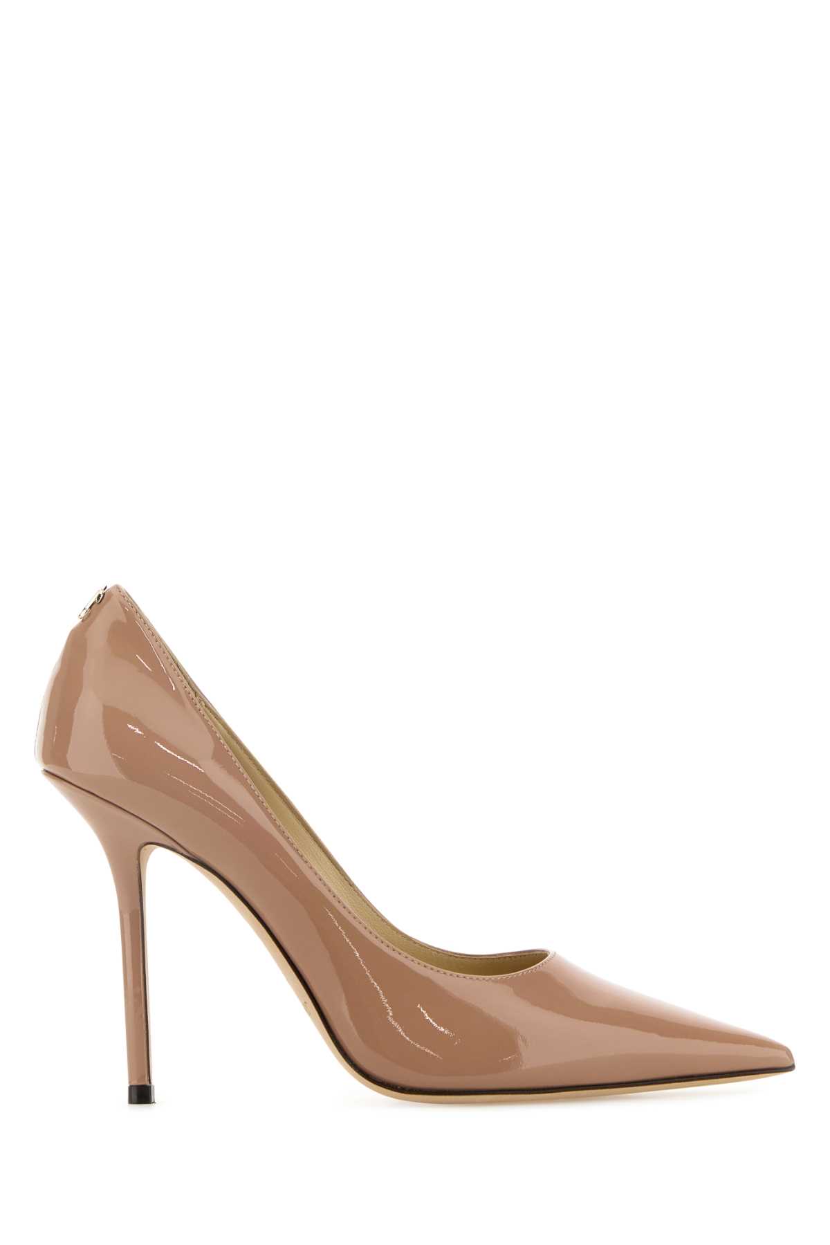 JIMMY CHOO POWDER PINK LEATHER LOVE 100 PUMPS