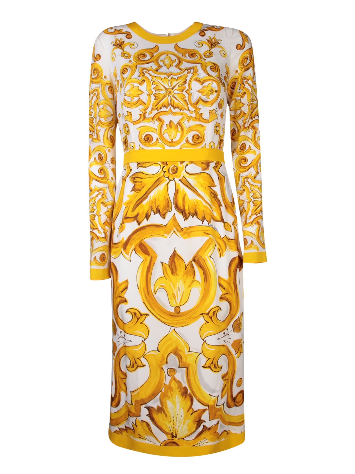 Shop Dolce & Gabbana Dress In Yellow