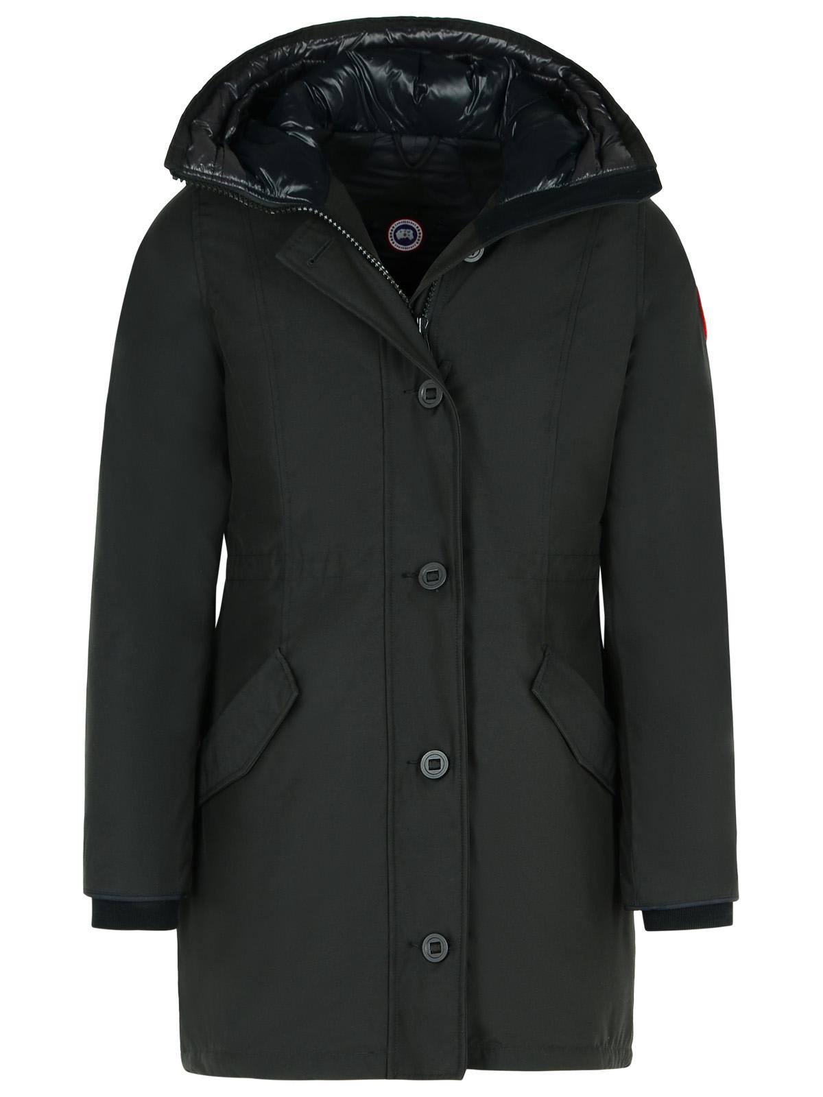 Shop Canada Goose Rossclair Black Cotton Blend Parka