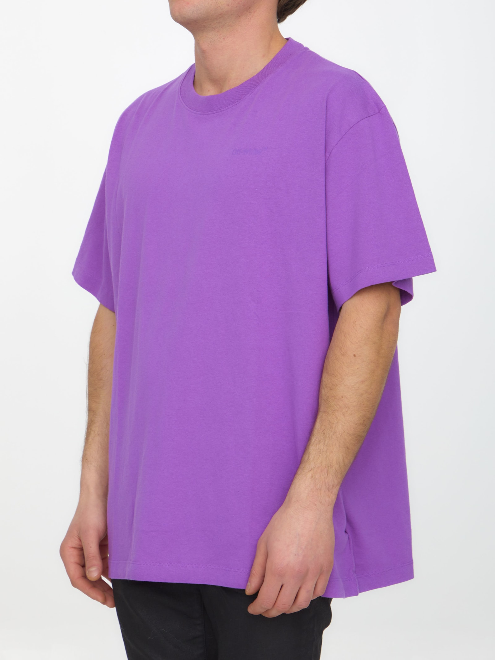 Off-white Diag Tab T-shirt In Purple | ModeSens