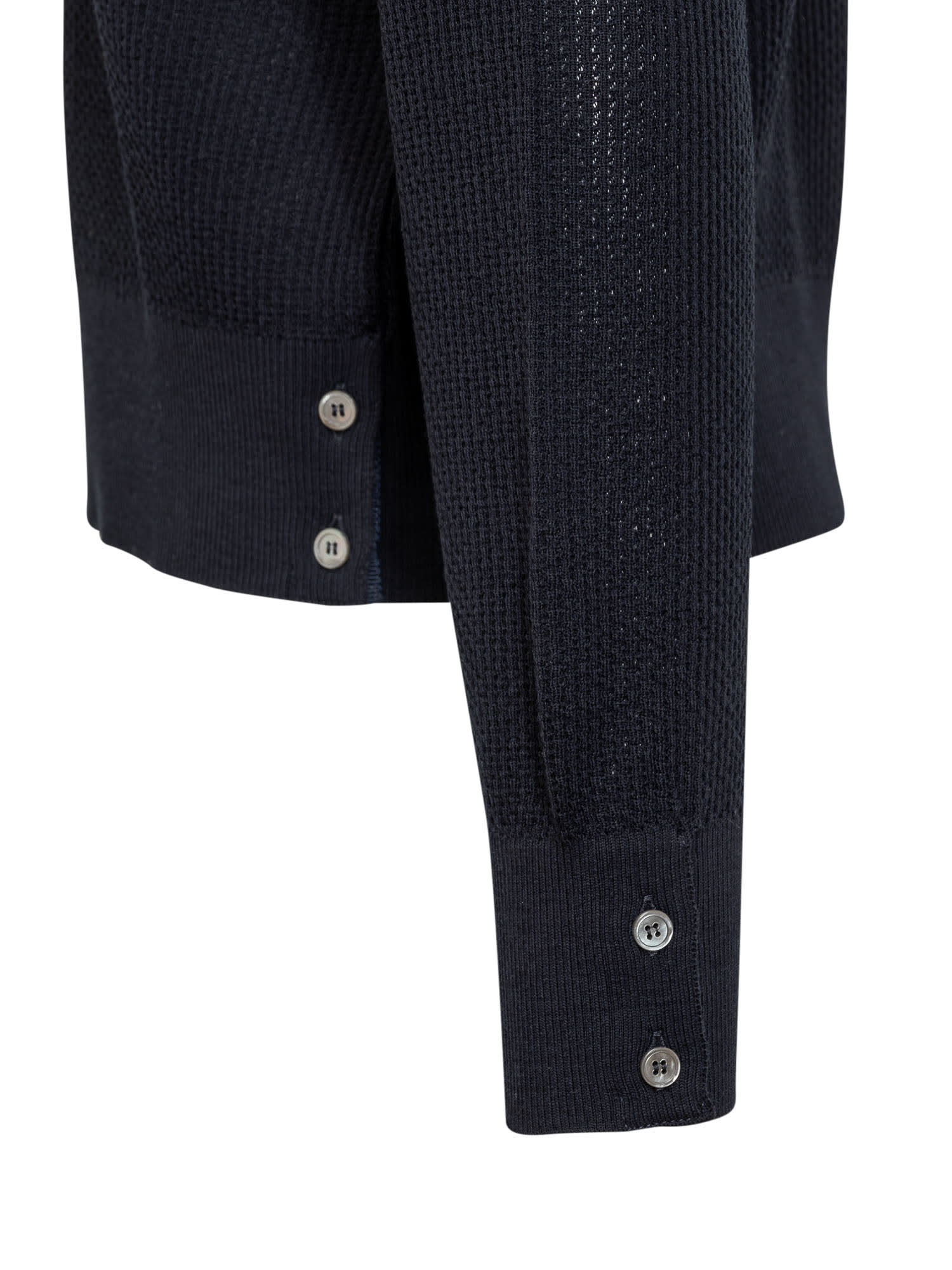 Thom Browne Virgin Wool 4bar Pullover In Navy