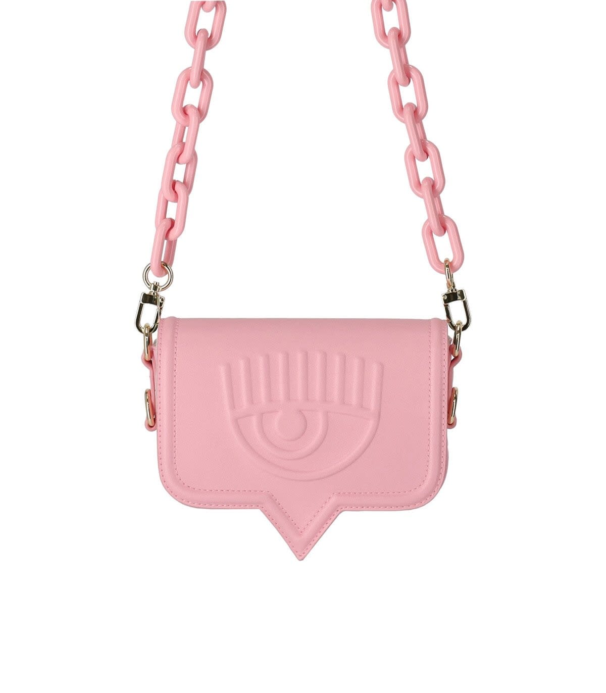 Chiara Ferragni Eyelike Small Pink Crossbody Bag
