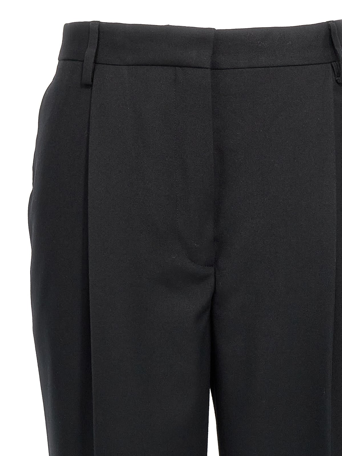 Dries Van Noten 'classic Pleated Straight Leg Trousers' In Black