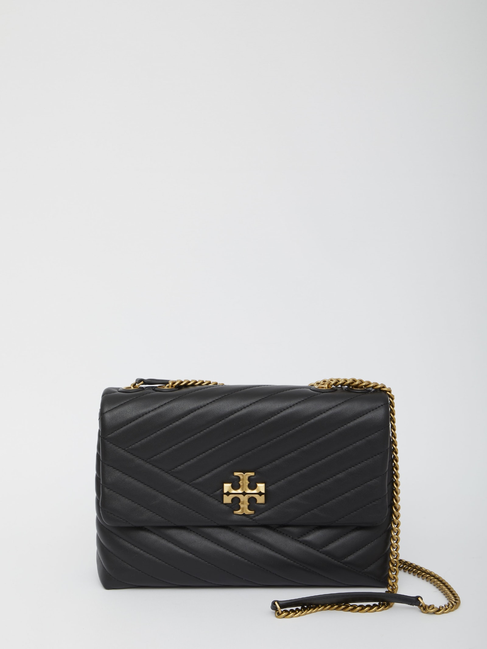 Shop Tory Burch Kira Chevron Shoulder Bag In Black