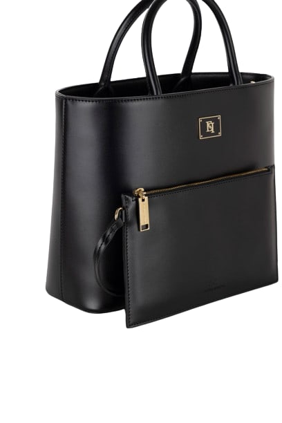 Shop Elisabetta Franchi Shopper Bag In Nero