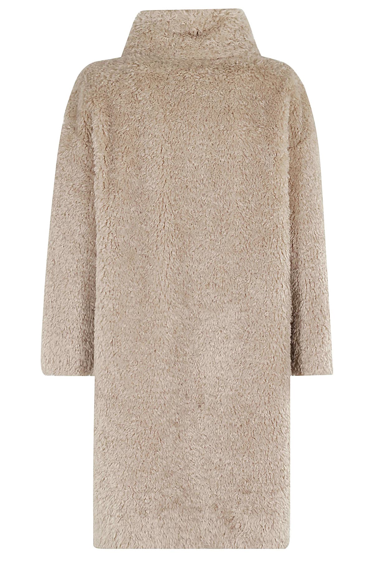 Shop Herno Cappotto Curly Faux Fur In Chantilly