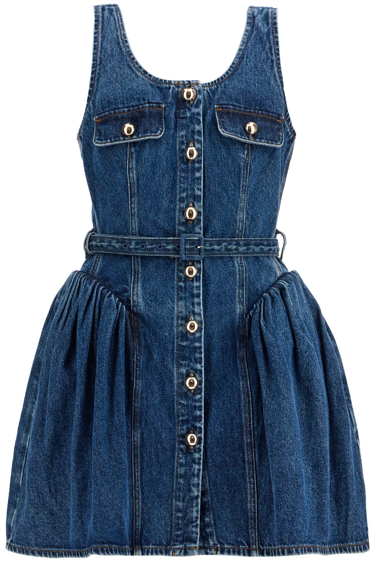 Flared Denim Mini Dress