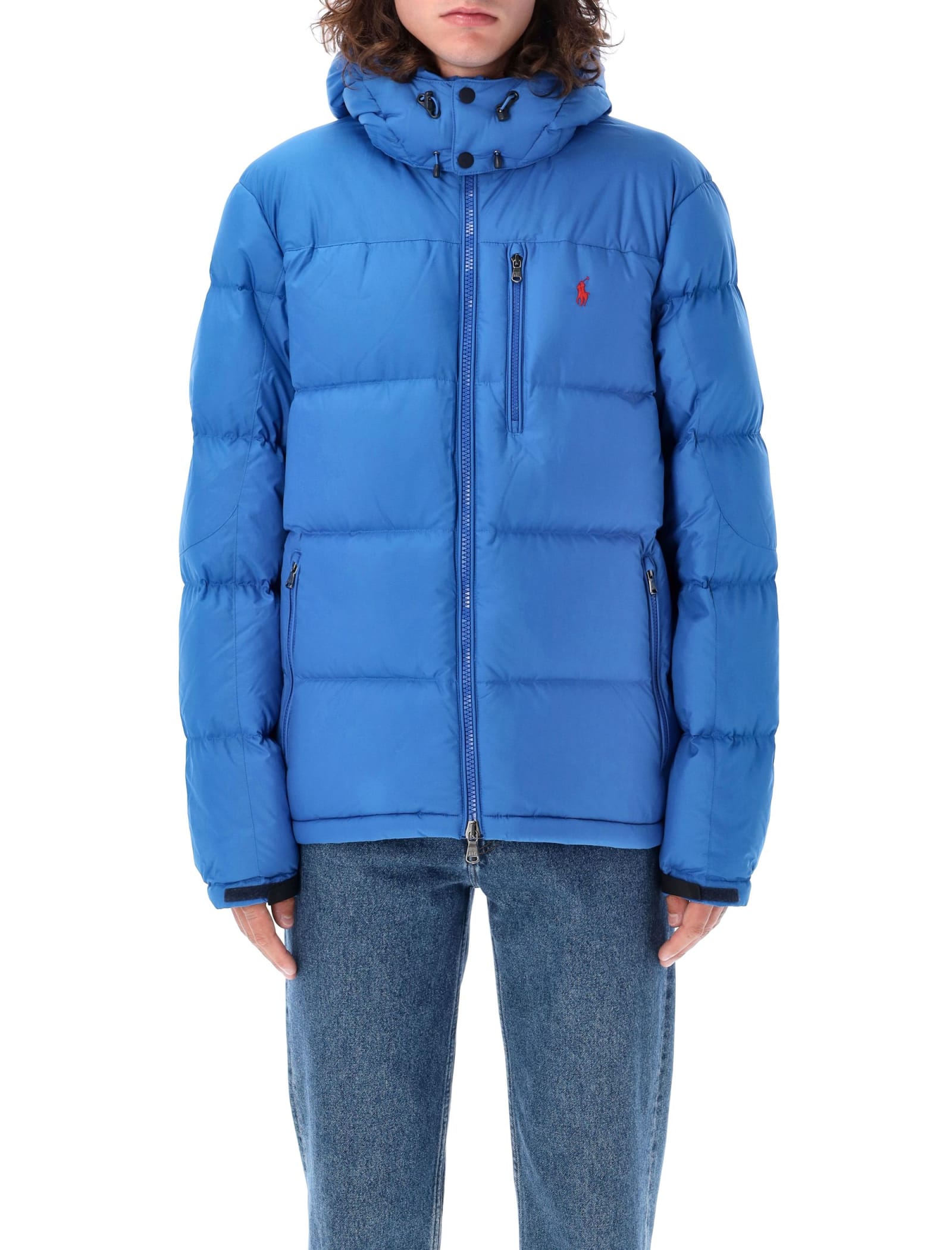 Shop Polo Ralph Lauren Puffer Jacket In Dakota Blue