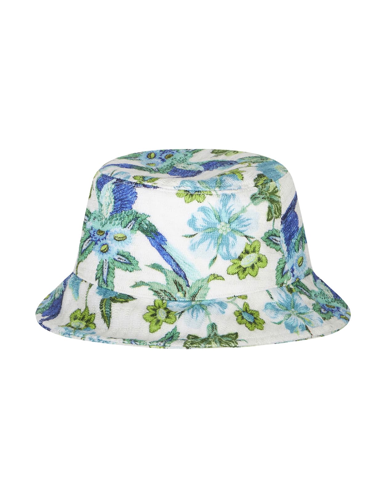 Light Blue Bucket Hat With Print