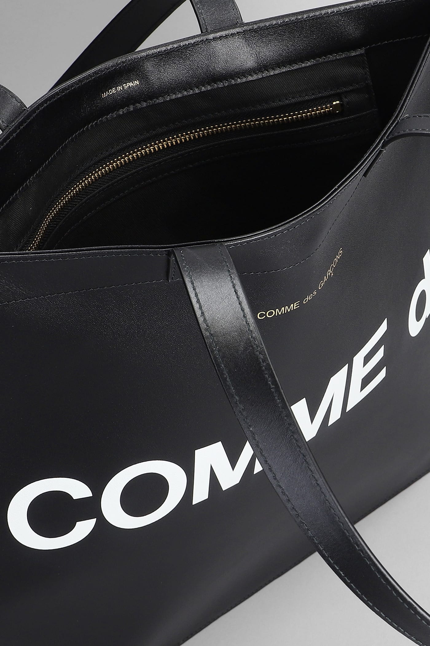 Shop Comme Des Garçons Tote In Black Leather