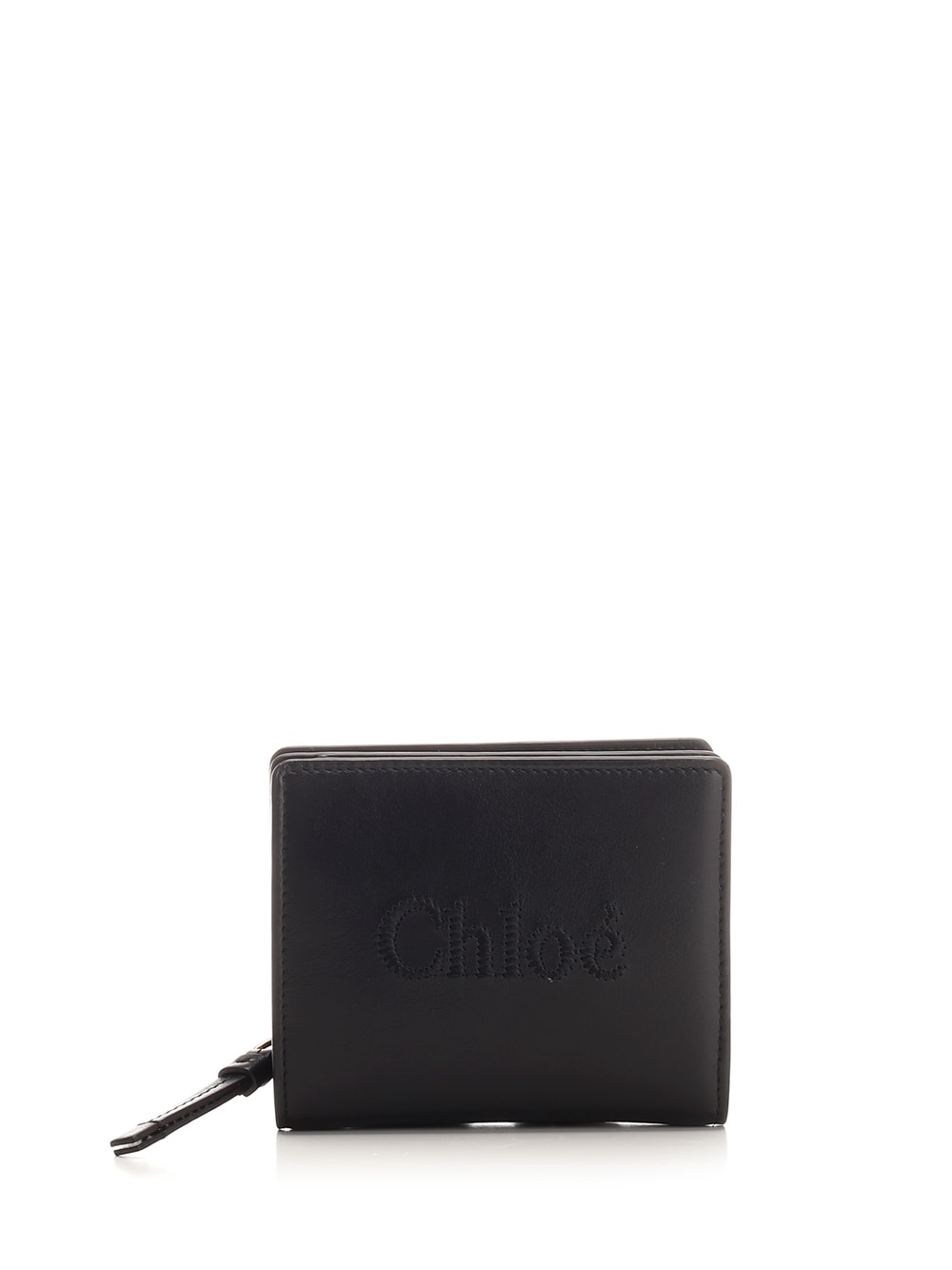 Shop Chloé Sense Compact Wallet In Black