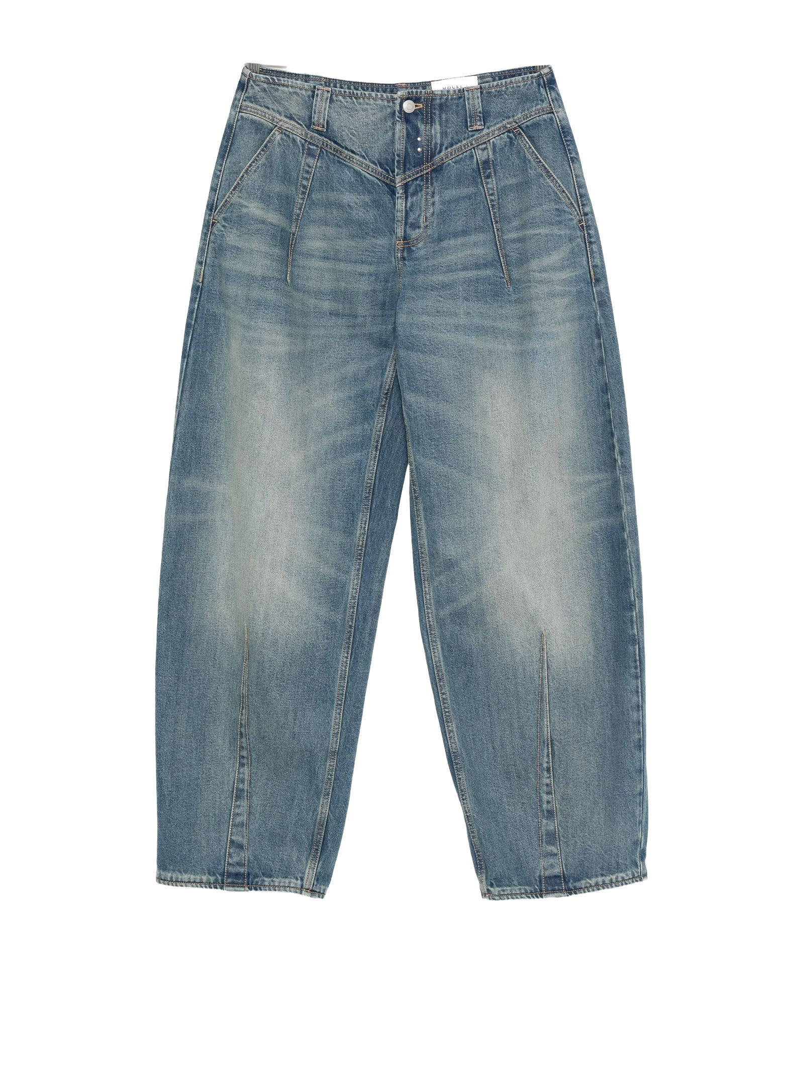 Alexander Mcqueen Wide-leg Denim Trousers Featuring Faded Effect In Blue