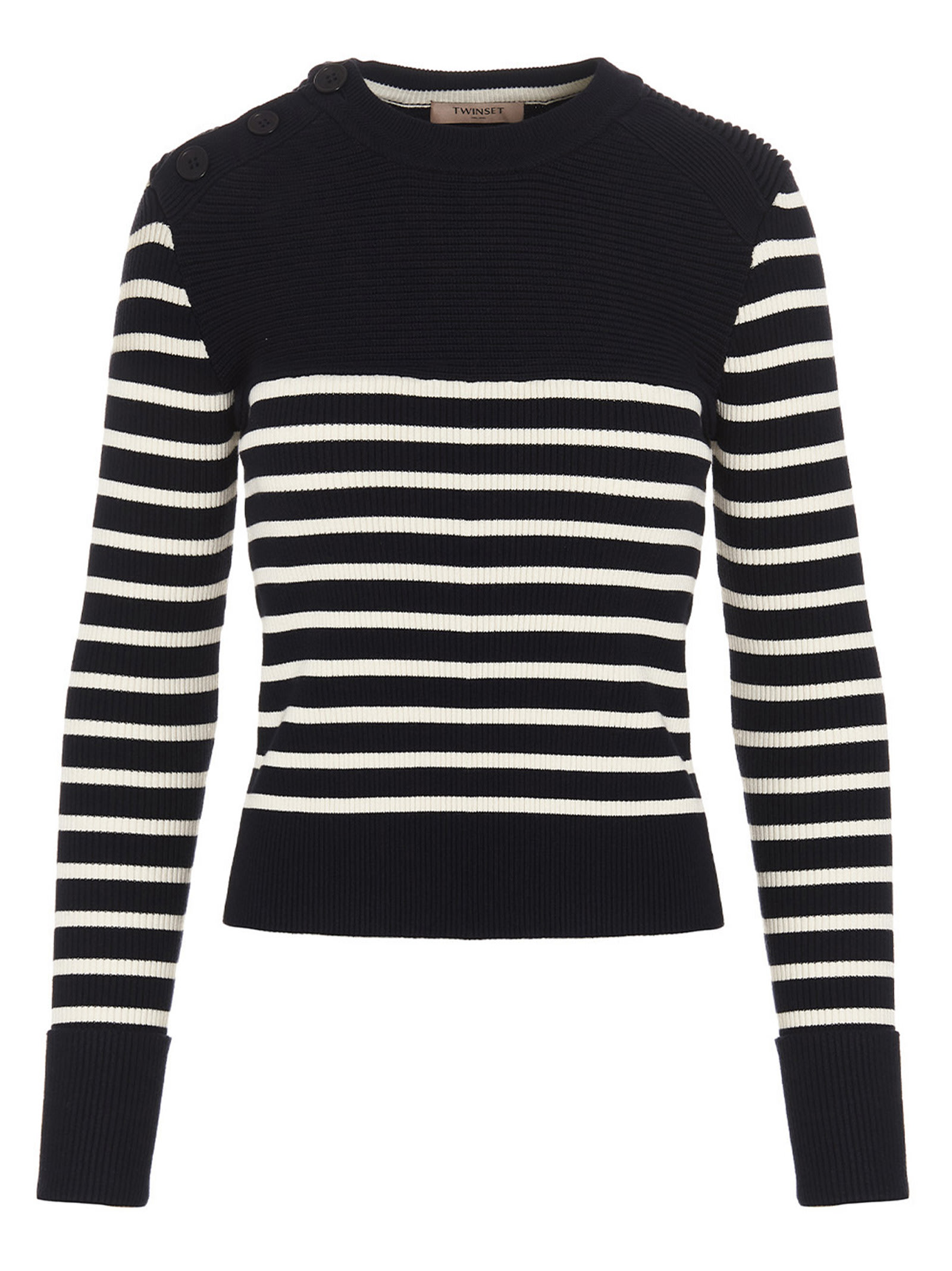 TwinSet Ribbed Stripe Sweater