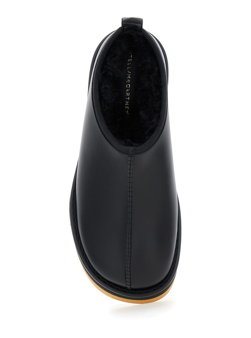 Shop Stella Mccartney Sneak-elyse Black Mules With Open Rear In Ecoleather Woman