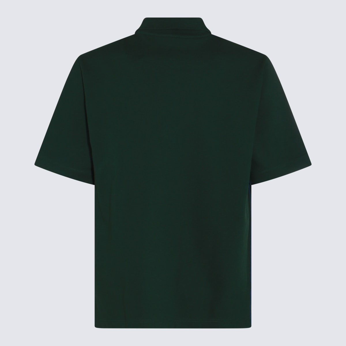 Shop Burberry Dark Green Cotton Polo Shirt In Ivy