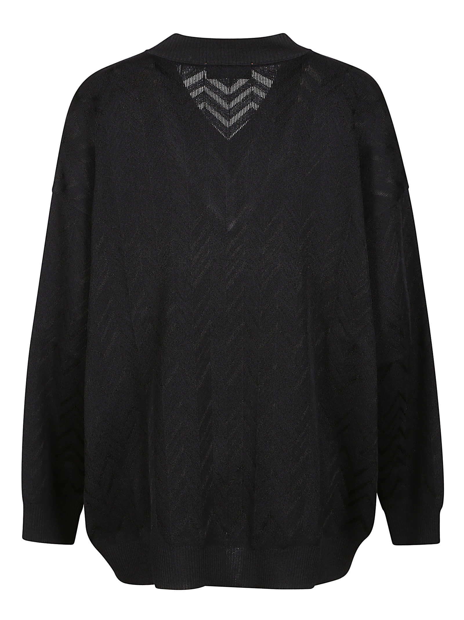Shop Missoni V-neck Sweater In Black Beauty