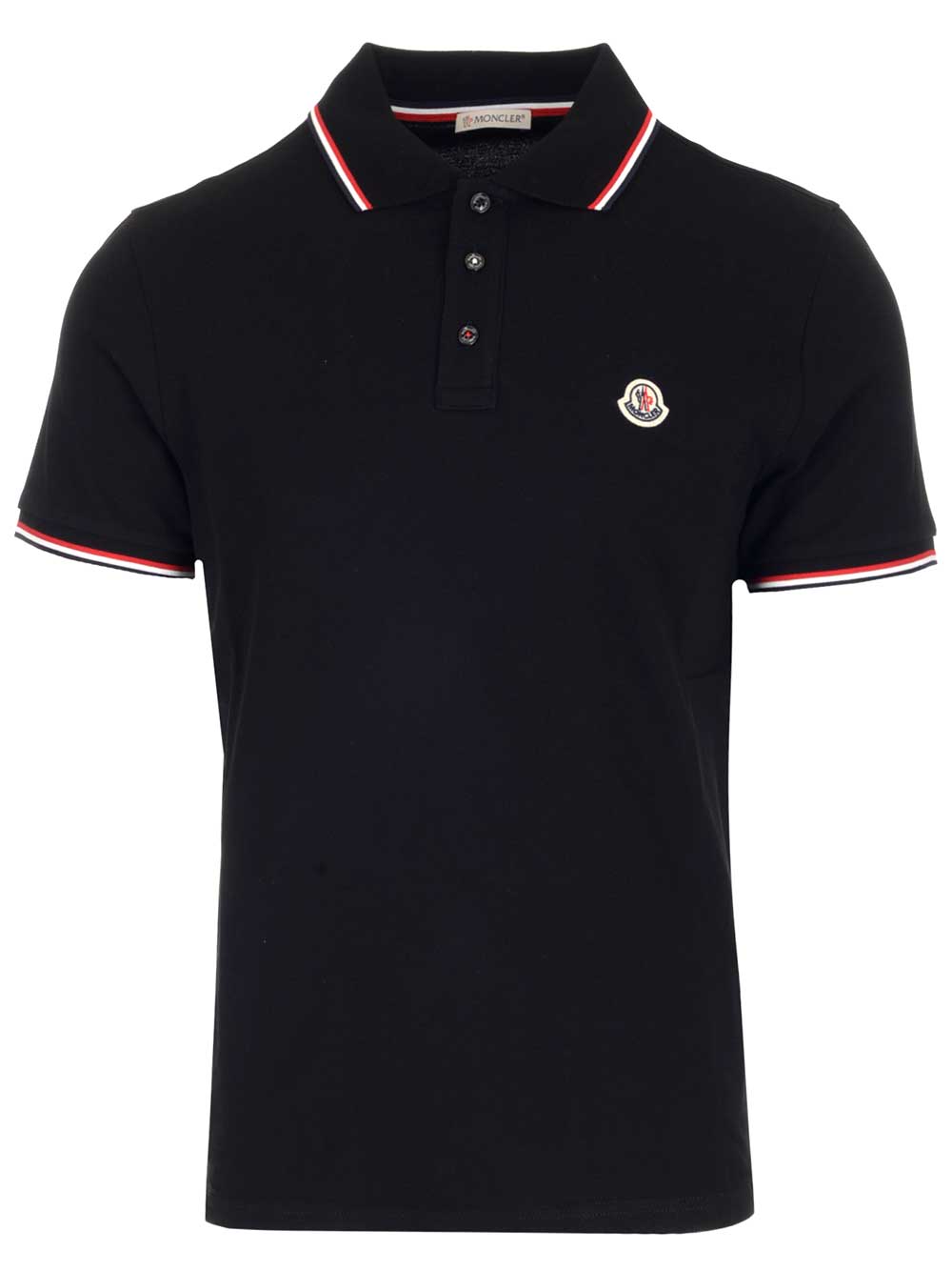 Black Polo Shirt With Logo Patch