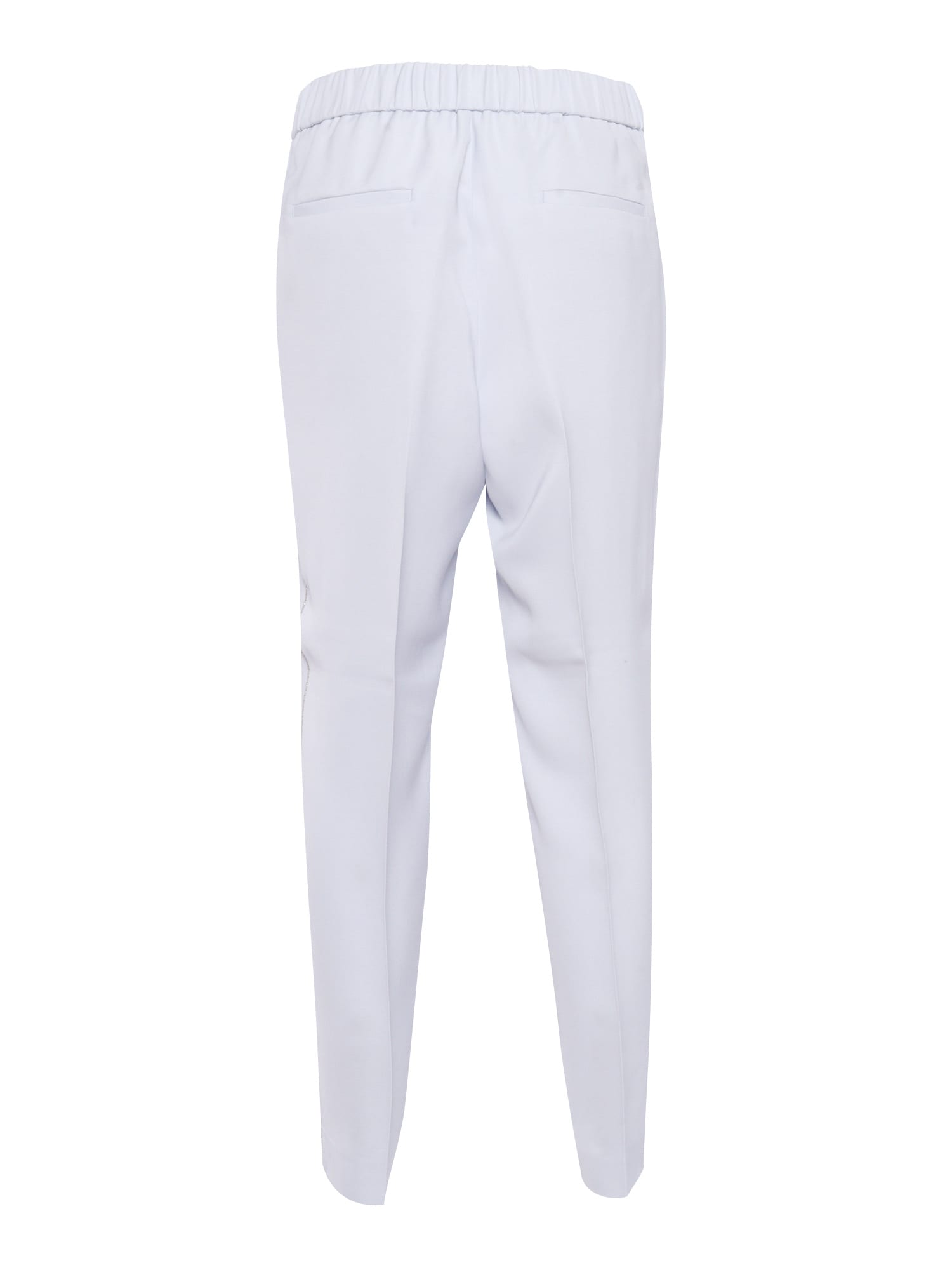 Peserico Elastic Waist Casual Pants In Light Blue