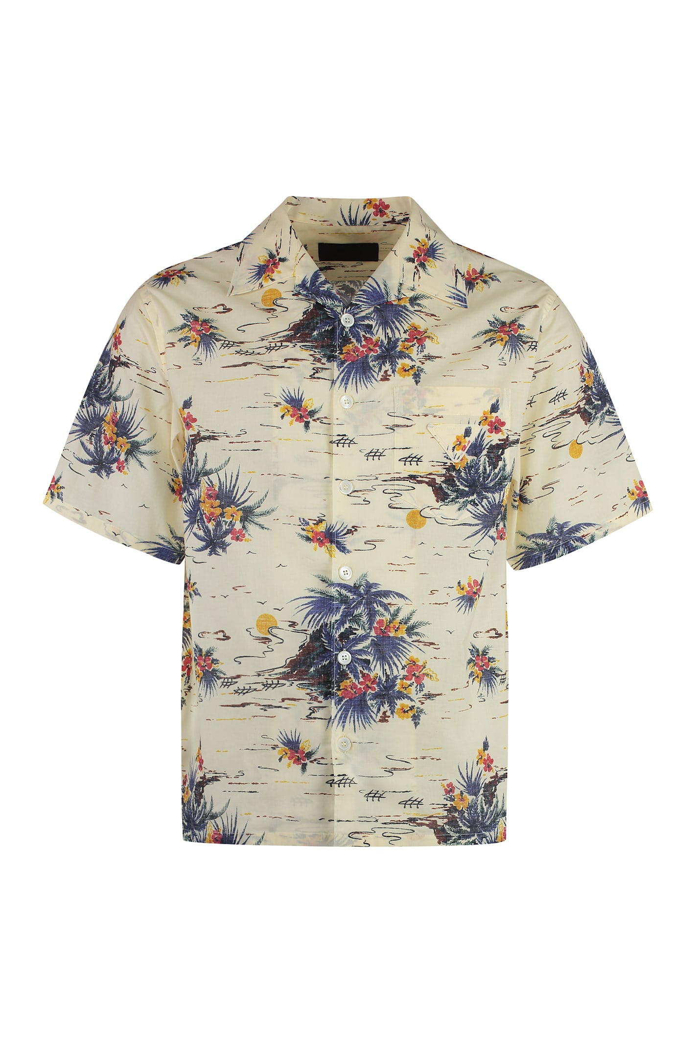 Prada Men's Cotton Shirt In Panna